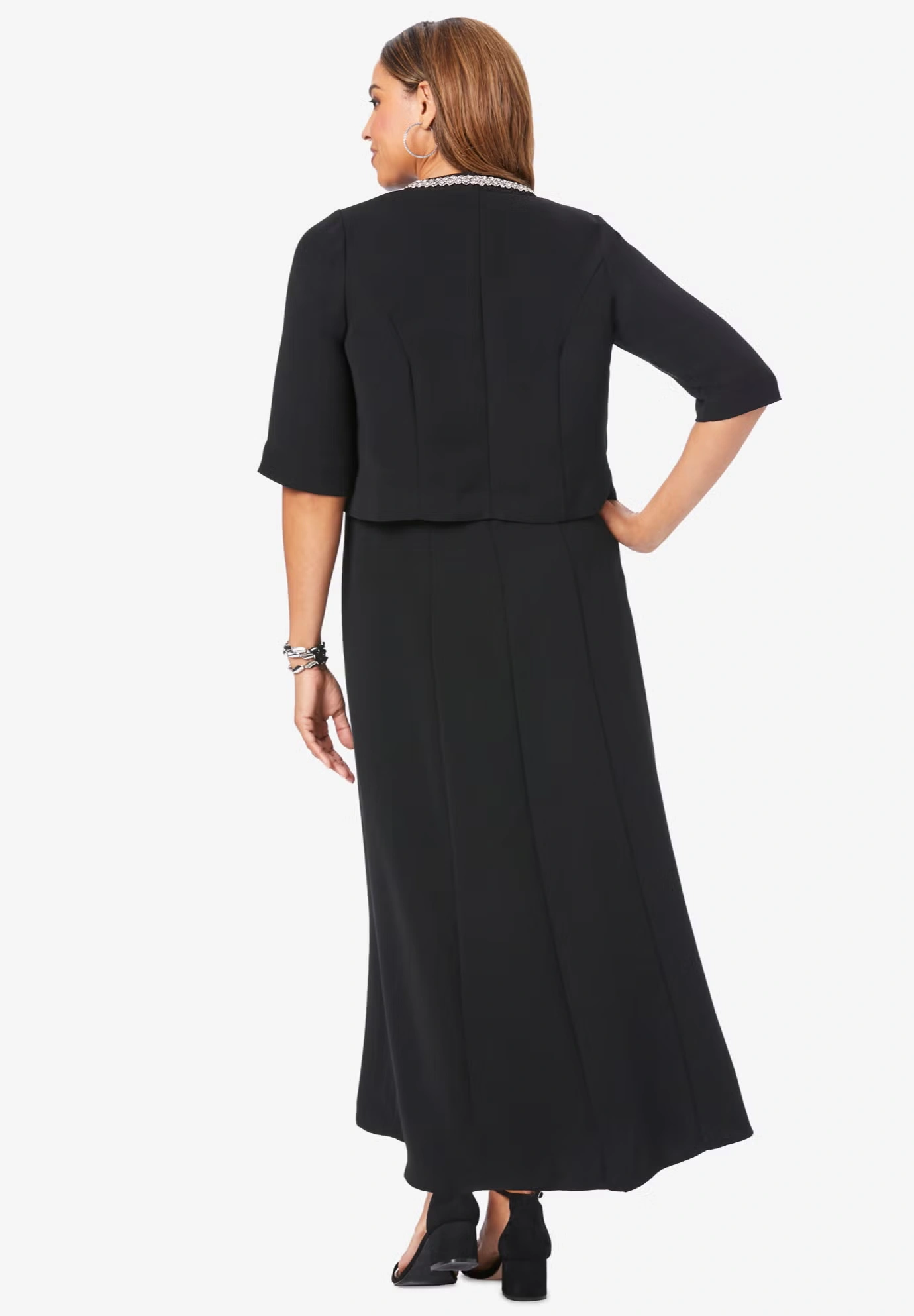 2-Piece Beaded Jacket Dress