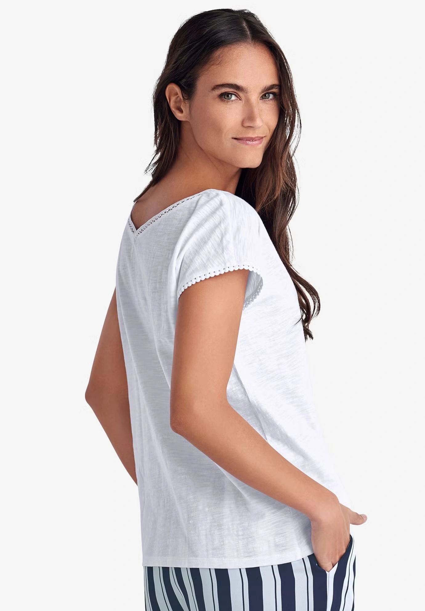 Crochet Trim Tee