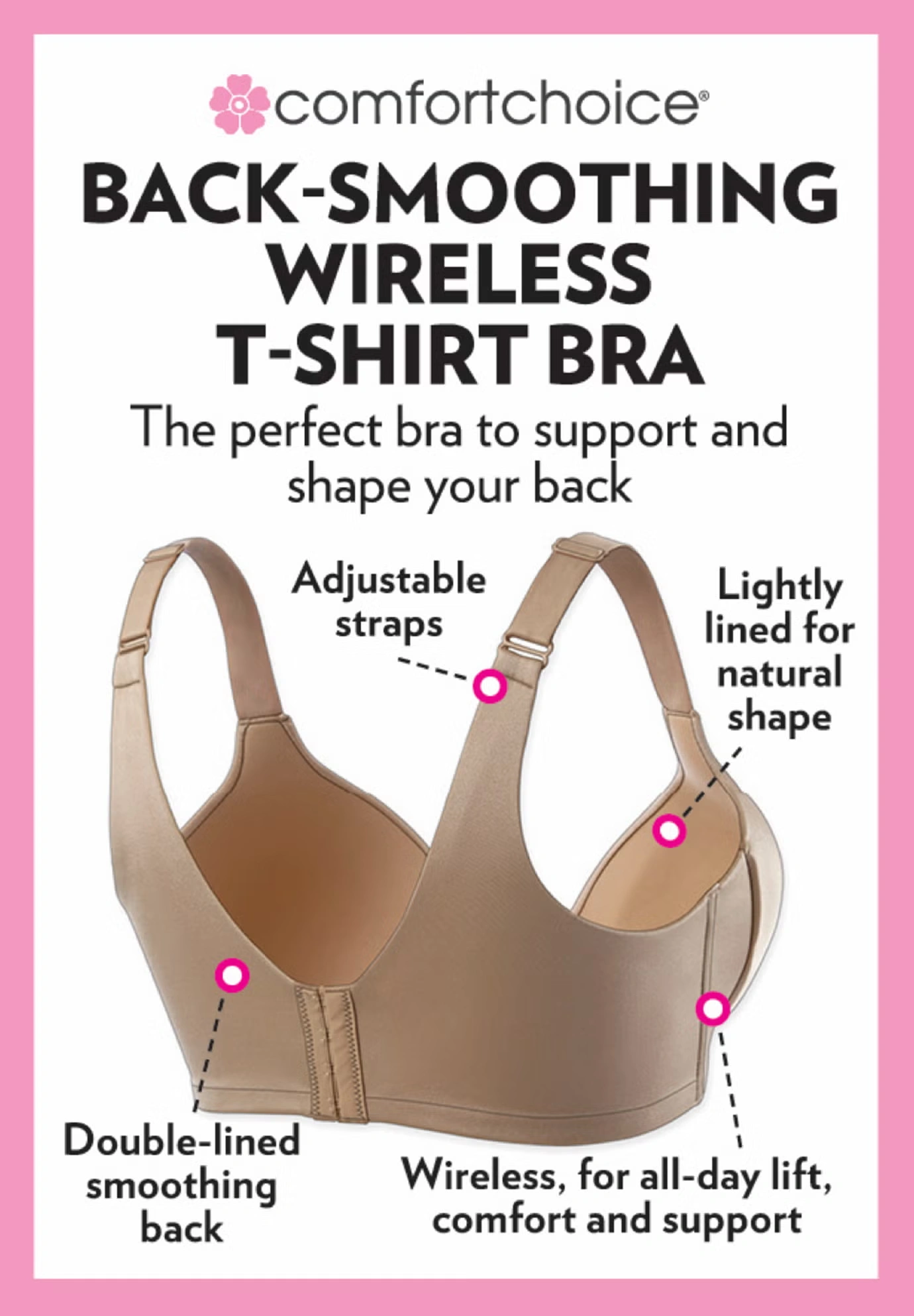 Back-Smoothing Wireless T-Shirt Bra 3 Back-Smoothing Wireless T-Shirt Bra
