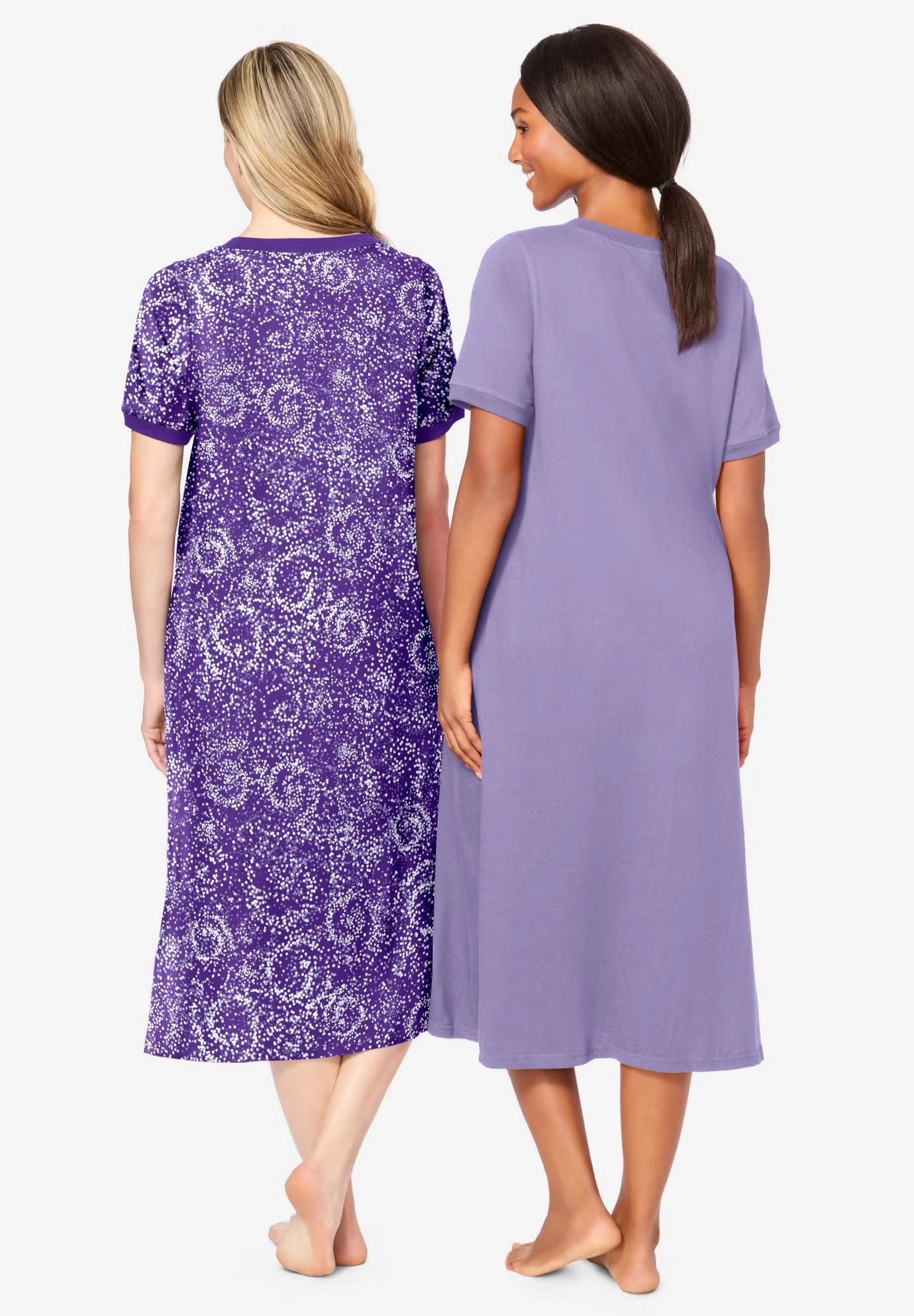 2-Pack Long Henley Sleepshirt