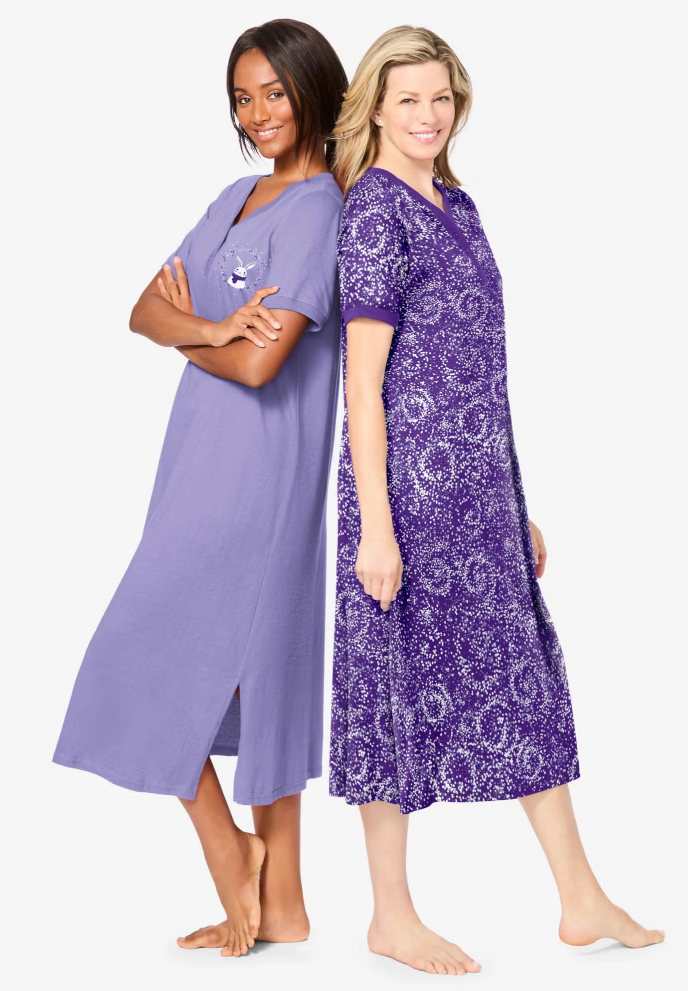 2-Pack Long Henley Sleepshirt 3 2-Pack Long Henley Sleepshirt