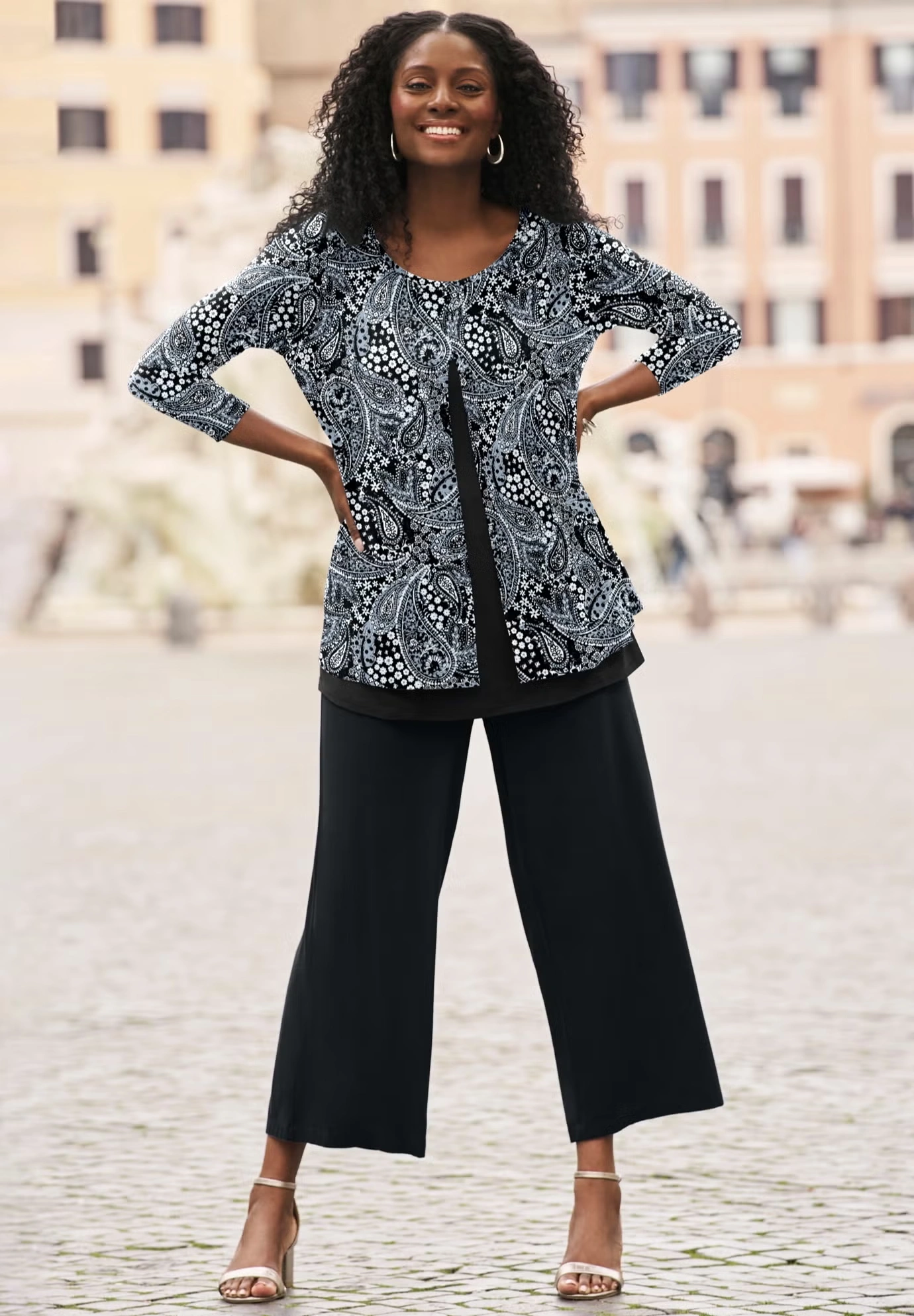 Everyday Stretch Knit Wide Leg Crop Pant 4 Everyday Stretch Knit Wide Leg Crop Pant