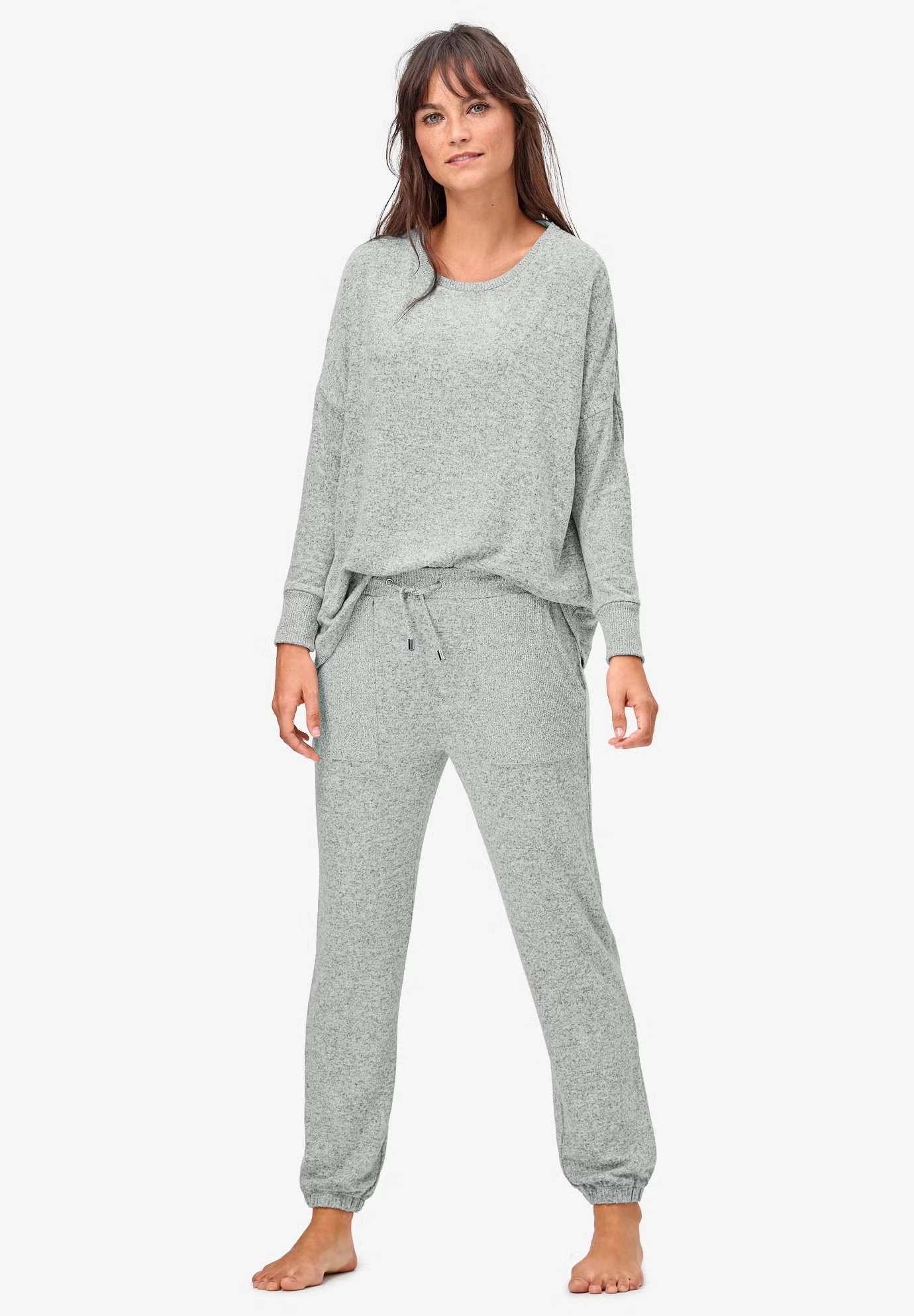 Marled Knit Jogger Pants 4 Marled Knit Jogger Pants