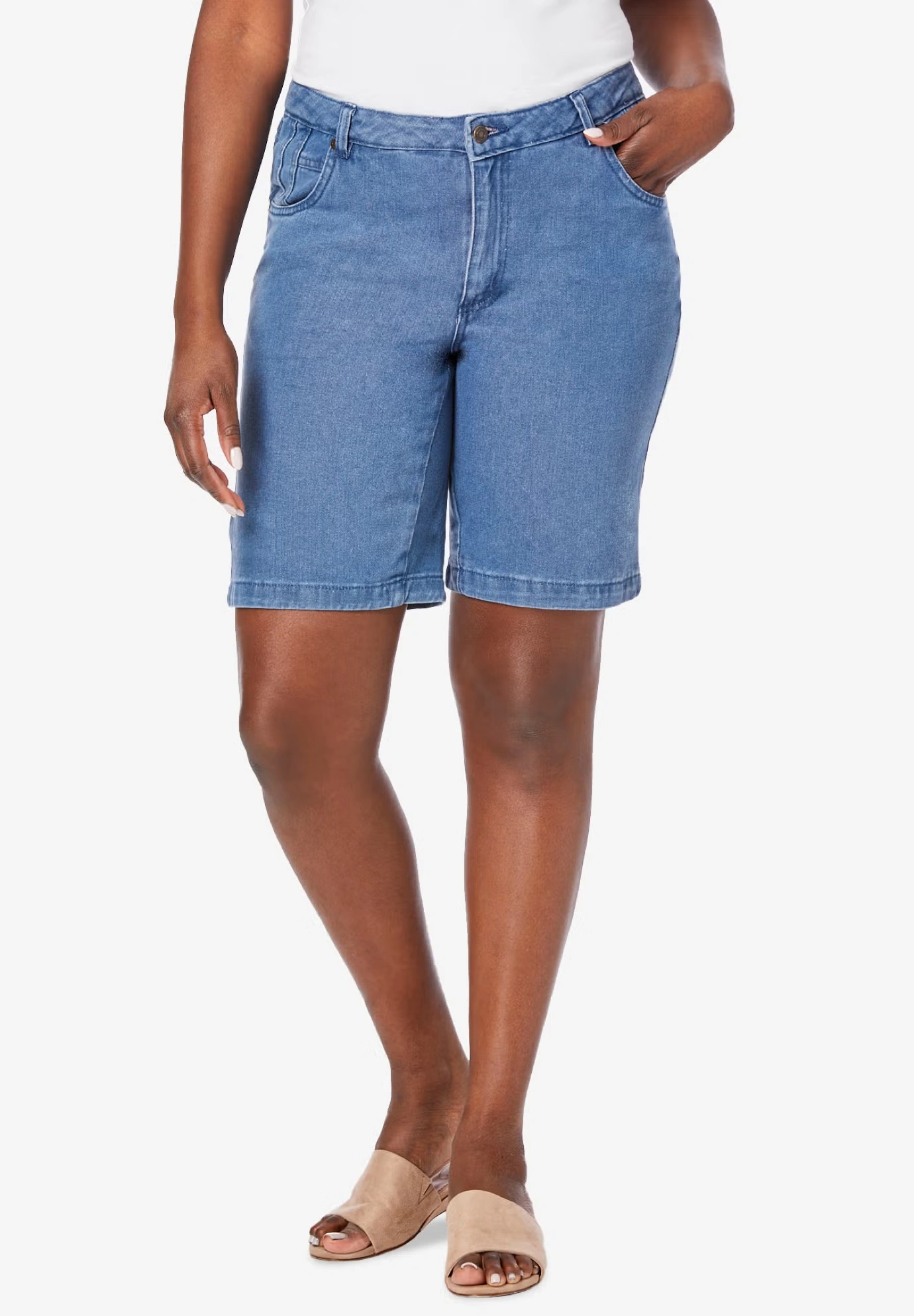 Classic Cotton Denim Shorts