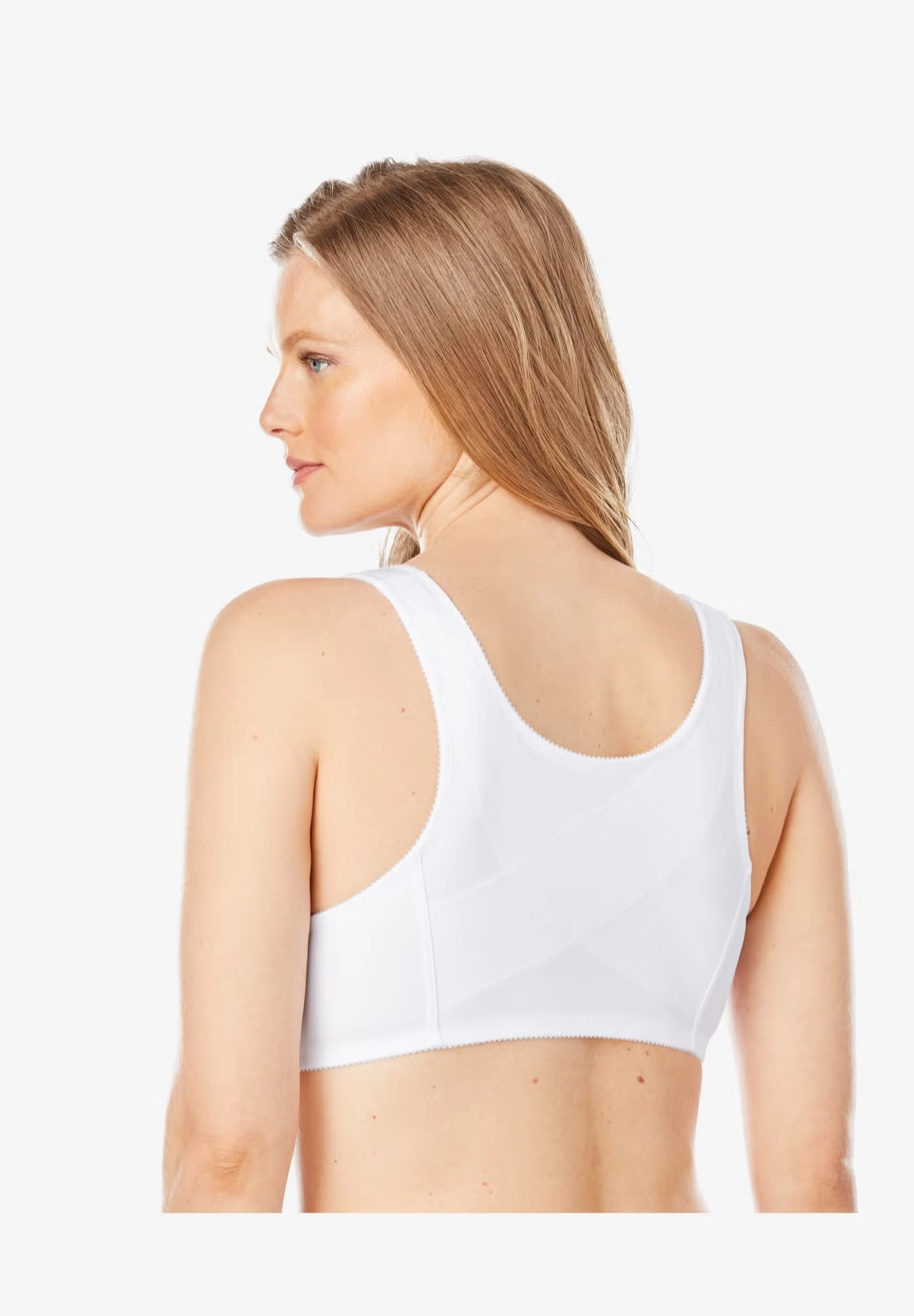 Front-Close Cotton Lace Wireless Posture Bra 5100531