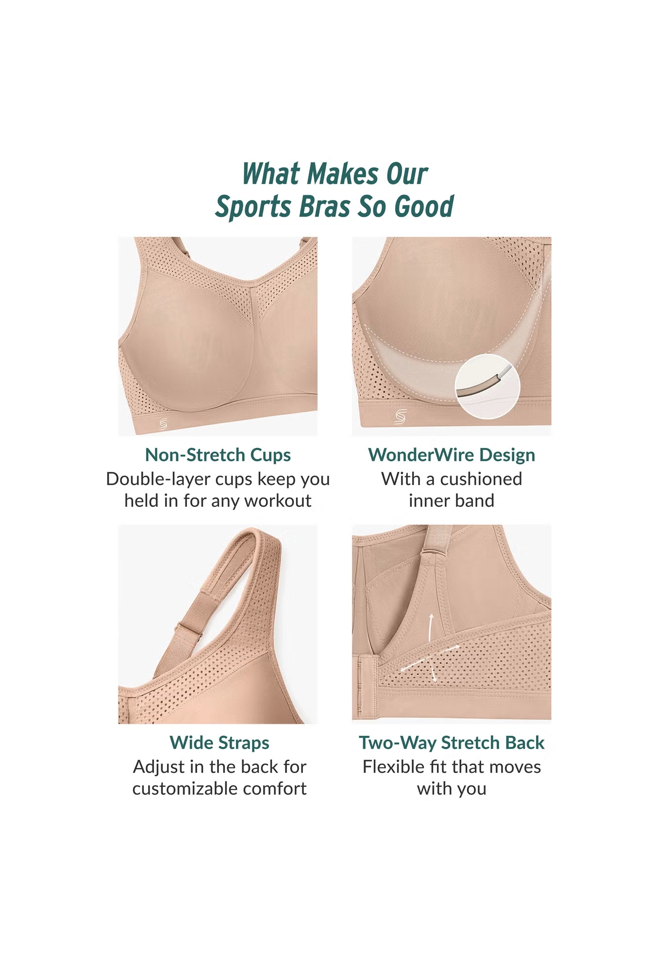 Glamorise® Wonderwire® High-Impact Underwire Sport Bra 9066 4 Glamorise® Wonderwire® High-Impact Underwire Sport Bra 9066