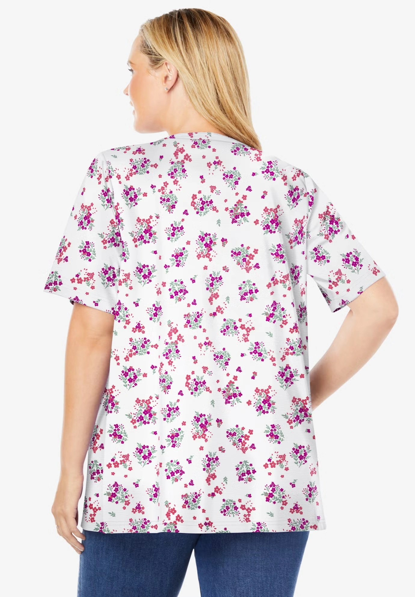 7-Day Layer-Look Elbow-Sleeve Tee