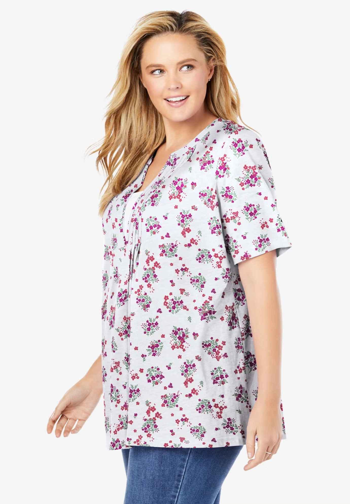 7-Day Layer-Look Elbow-Sleeve Tee 3 7-Day Layer-Look Elbow-Sleeve Tee