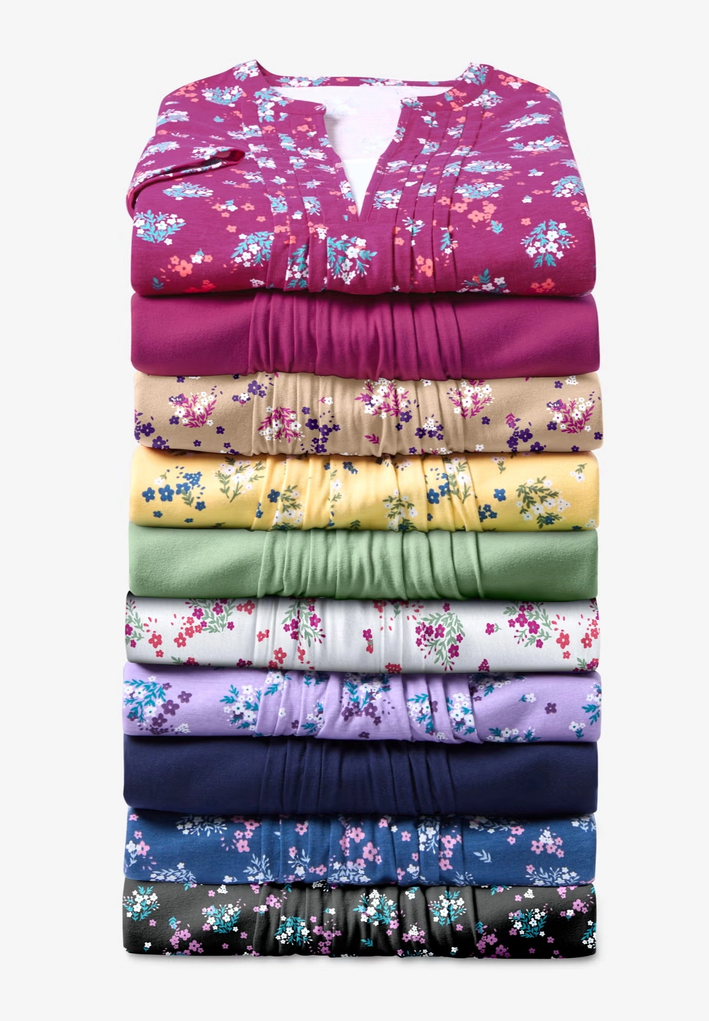 7-Day Layer-Look Elbow-Sleeve Tee 5 7-Day Layer-Look Elbow-Sleeve Tee