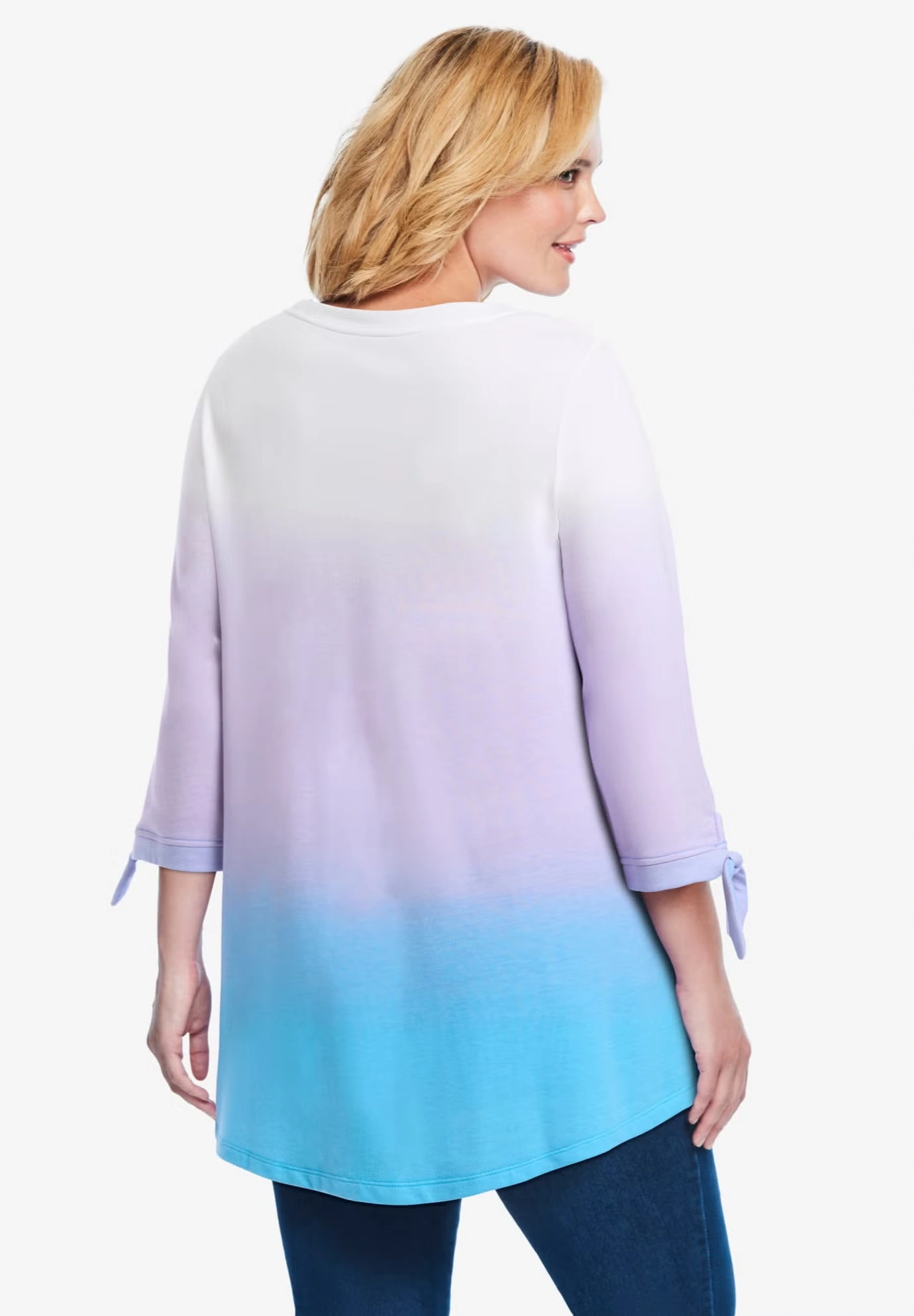French Terry Tie-Sleeve Sweatshirt