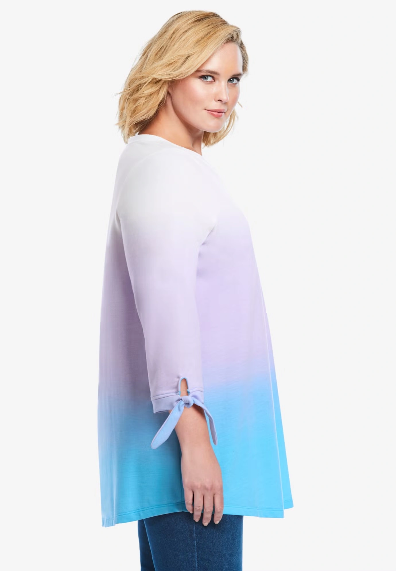 French Terry Tie-Sleeve Sweatshirt 3 French Terry Tie-Sleeve Sweatshirt