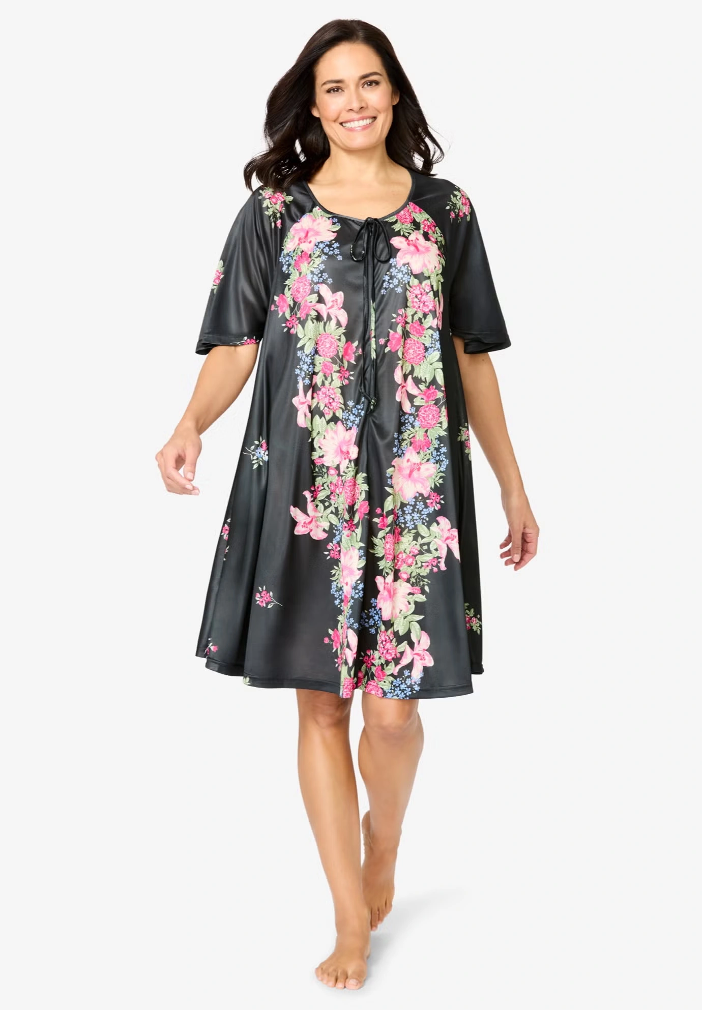 Short Sweeping Printed Lounger