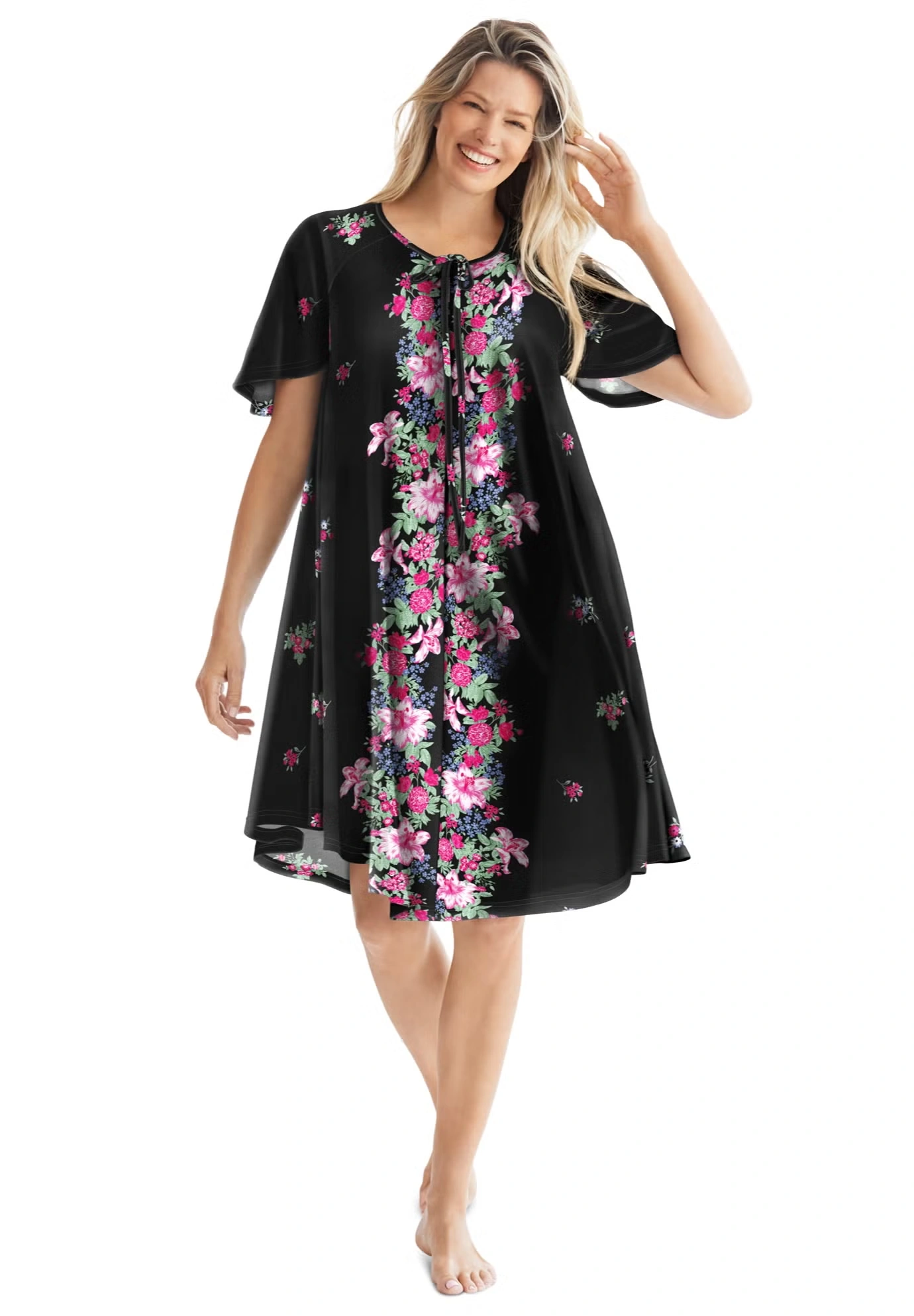 Short Sweeping Printed Lounger 4 Short Sweeping Printed Lounger