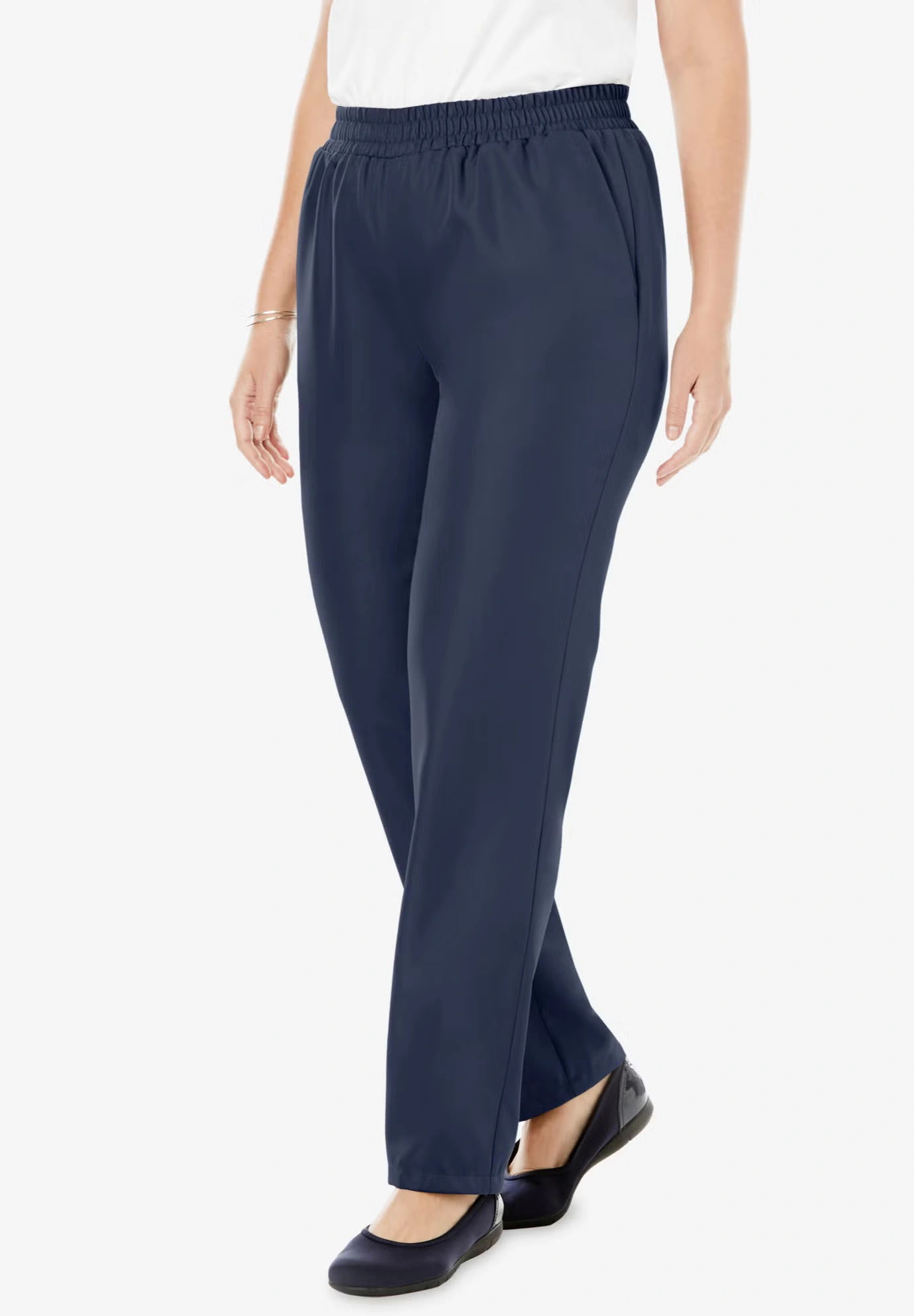 Woven Hassle-Free Pull-On Pants