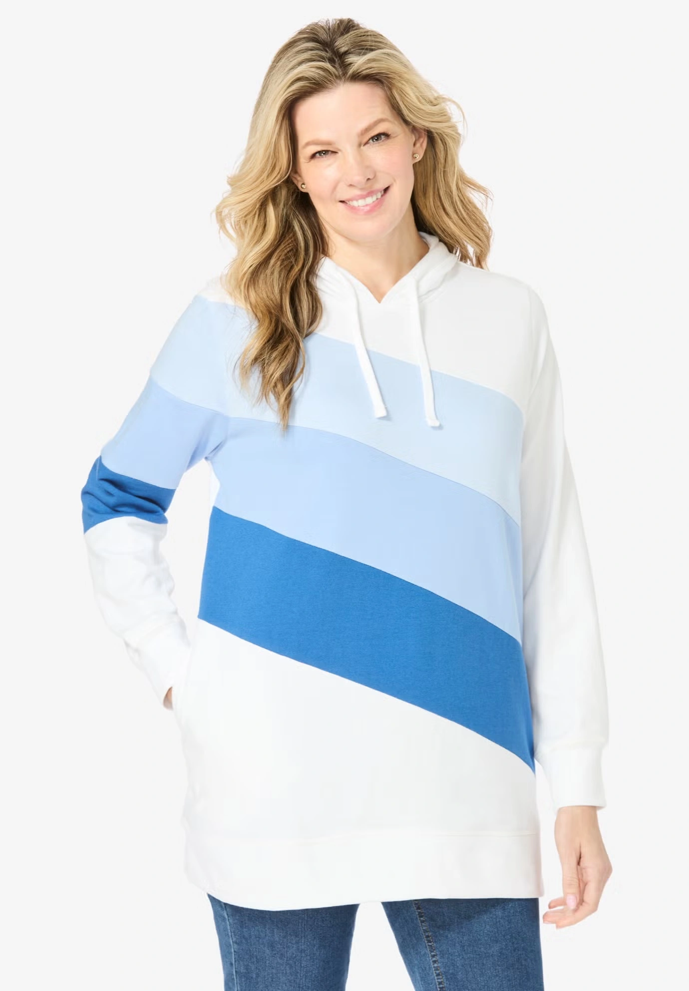 Color Block Hoodie Sweatshirt