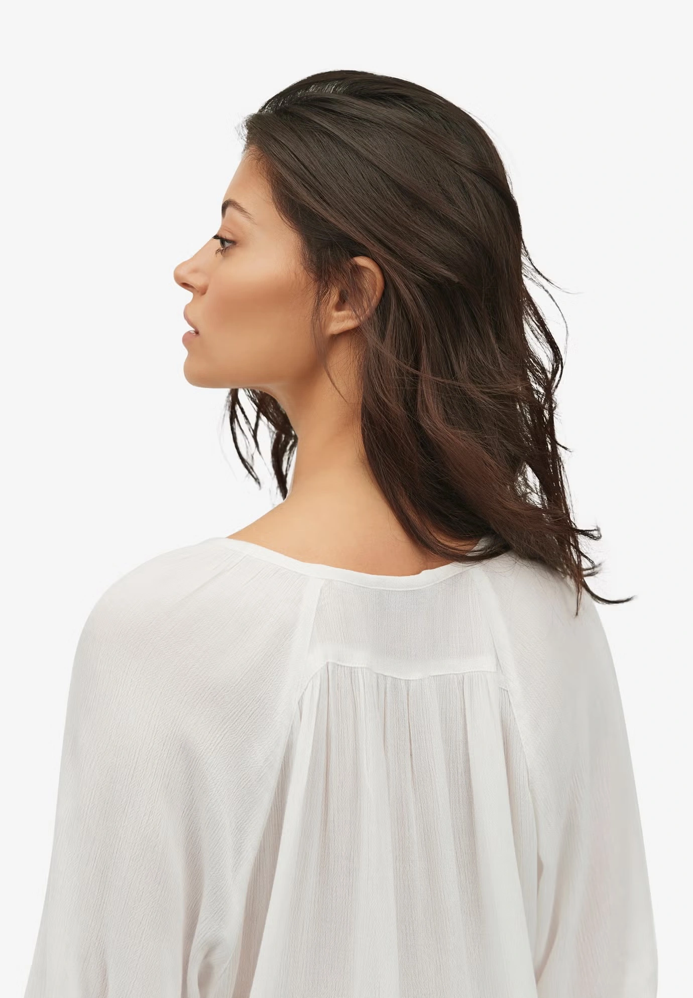 Crinkle Tie-Front Blouse