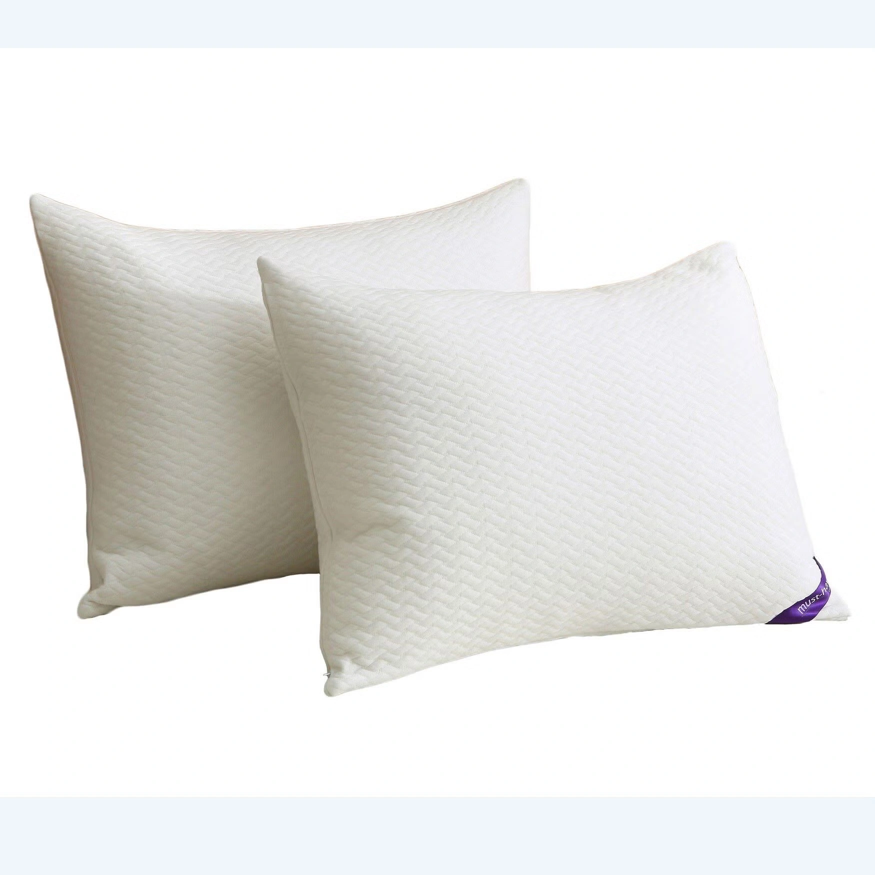 2 Pack Soft Knit Silver Duck Nano Feather Pillows