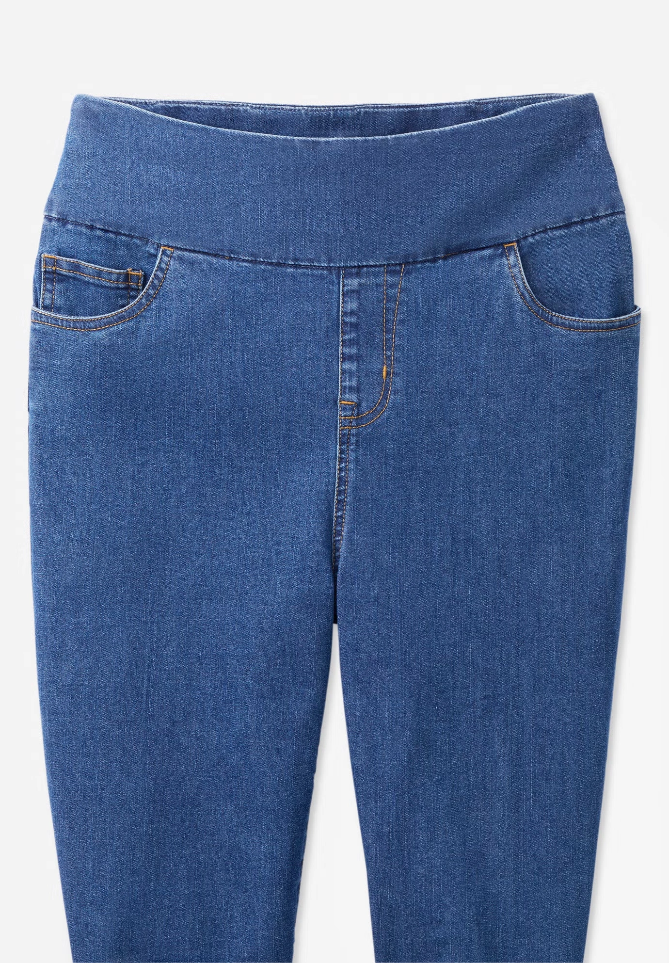 Flex-Fit Slim-Leg Pull-On Gap-Free Stretch-Denim Jeans 5 Flex-Fit Slim-Leg Pull-On Gap-Free Stretch-Denim Jeans