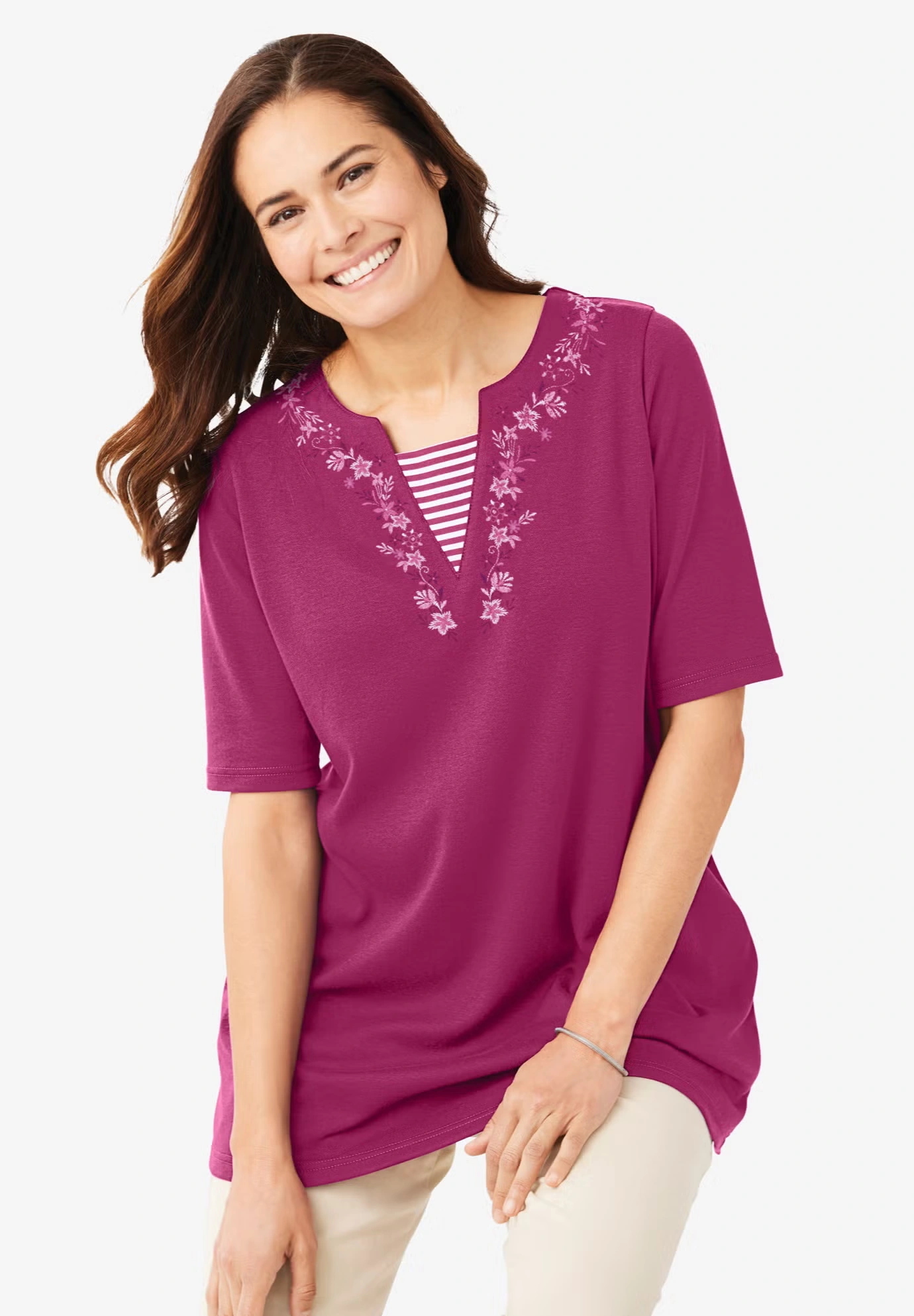 7-Day Embroidered Layered-Look Tunic 5 7-Day Embroidered Layered-Look Tunic