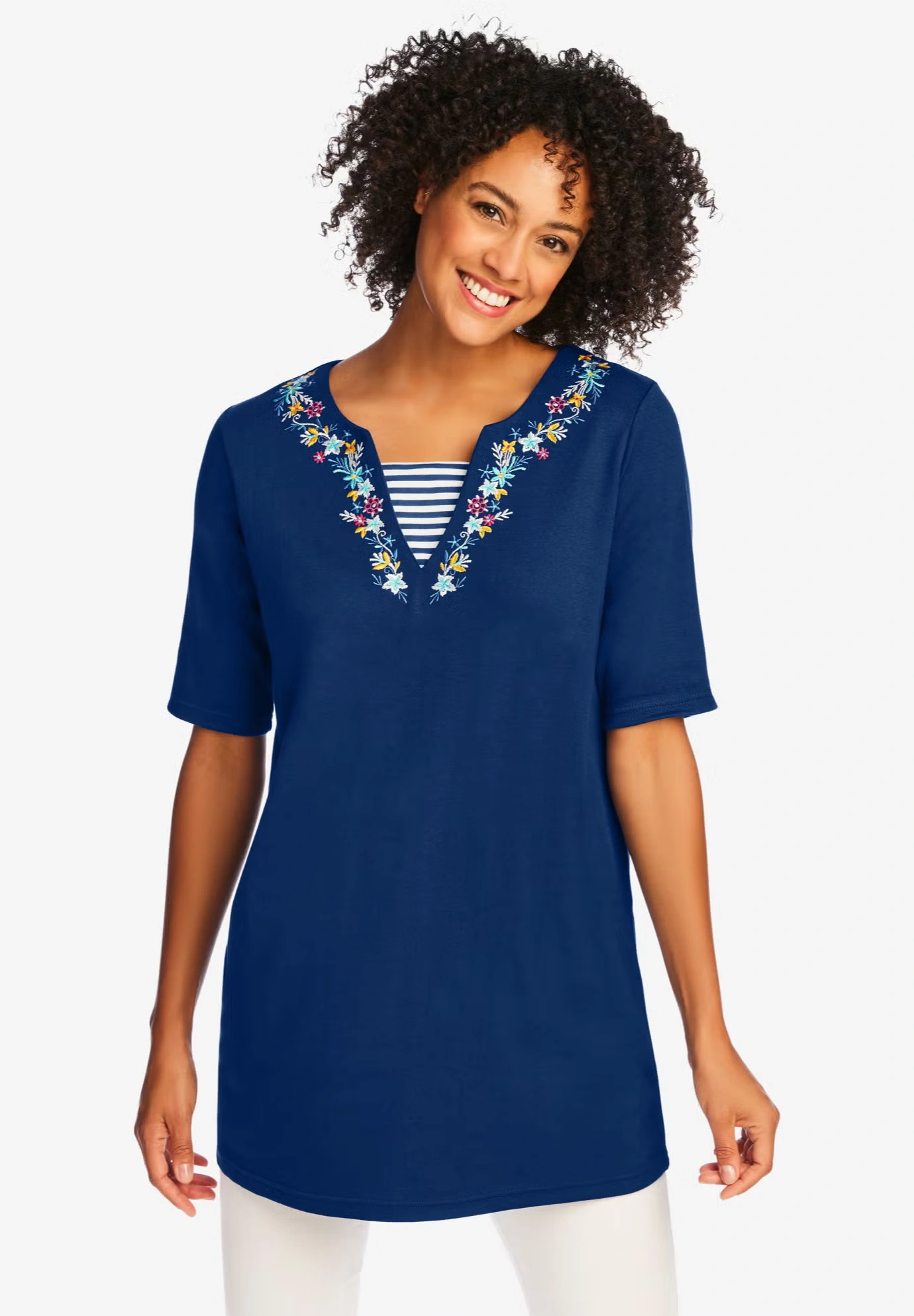 7-Day Embroidered Layered-Look Tunic 6 7-Day Embroidered Layered-Look Tunic