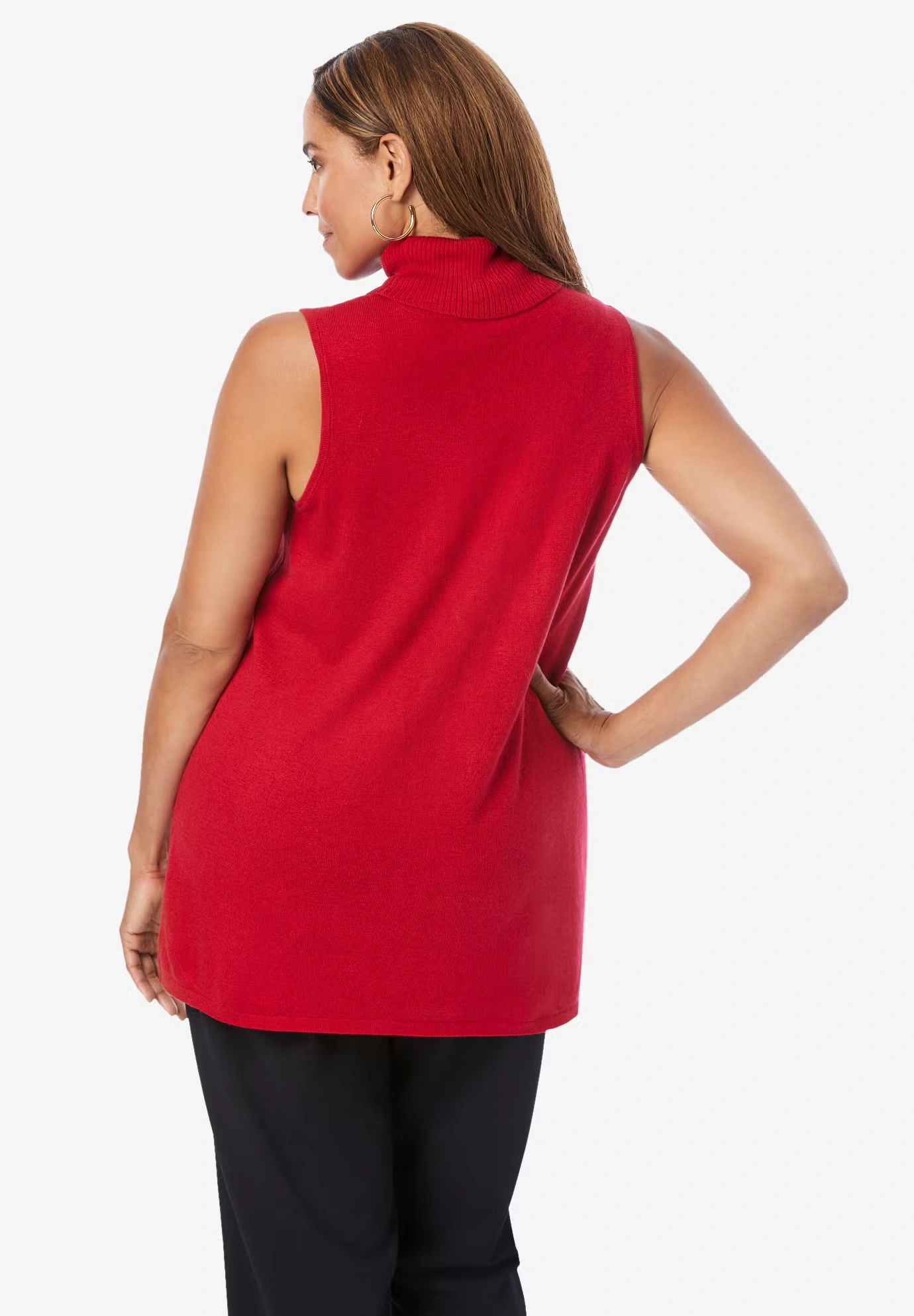 Carefree Cashmere Sleeveless Turtleneck Shell