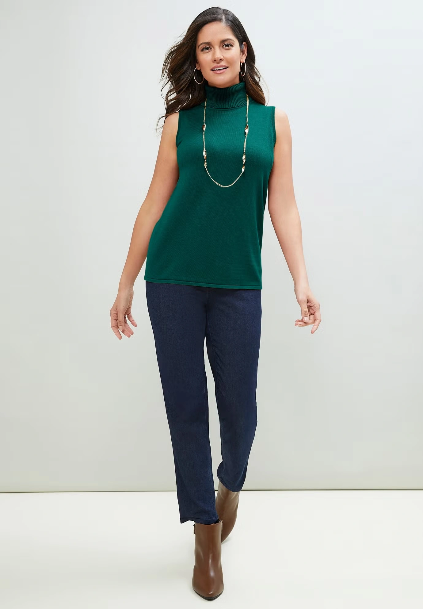 Carefree Cashmere Sleeveless Turtleneck Shell 3 Carefree Cashmere Sleeveless Turtleneck Shell