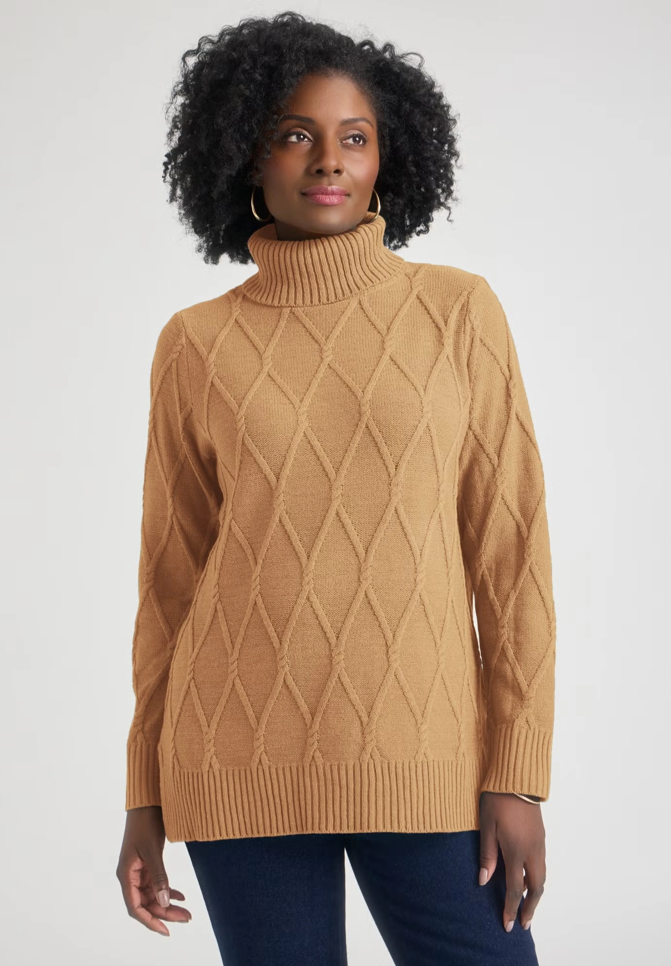 Cable Turtleneck Sweater