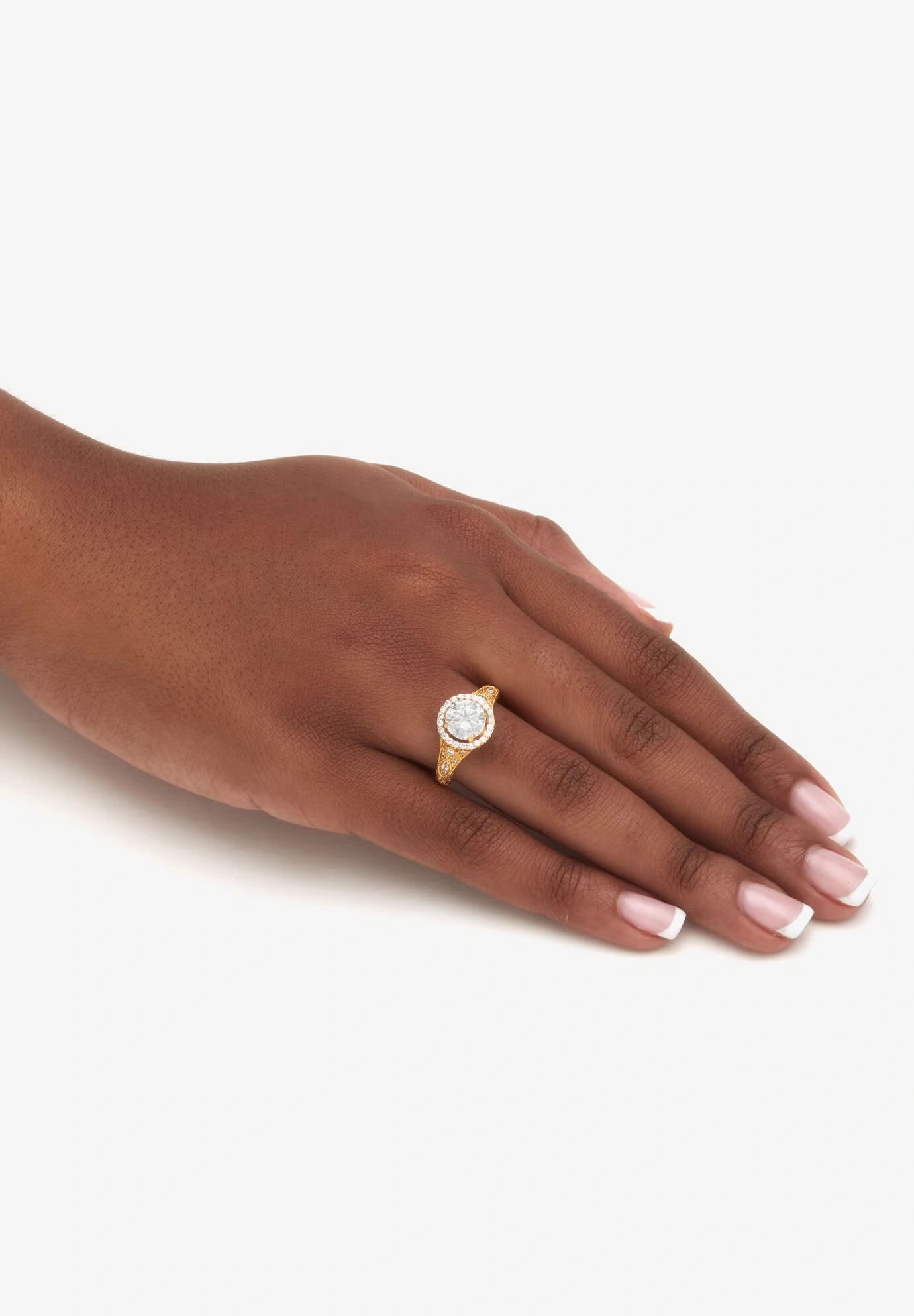 2.86 Tcw Round Cubic Zirconia Engagement Ring 3 2.86 Tcw Round Cubic Zirconia Engagement Ring