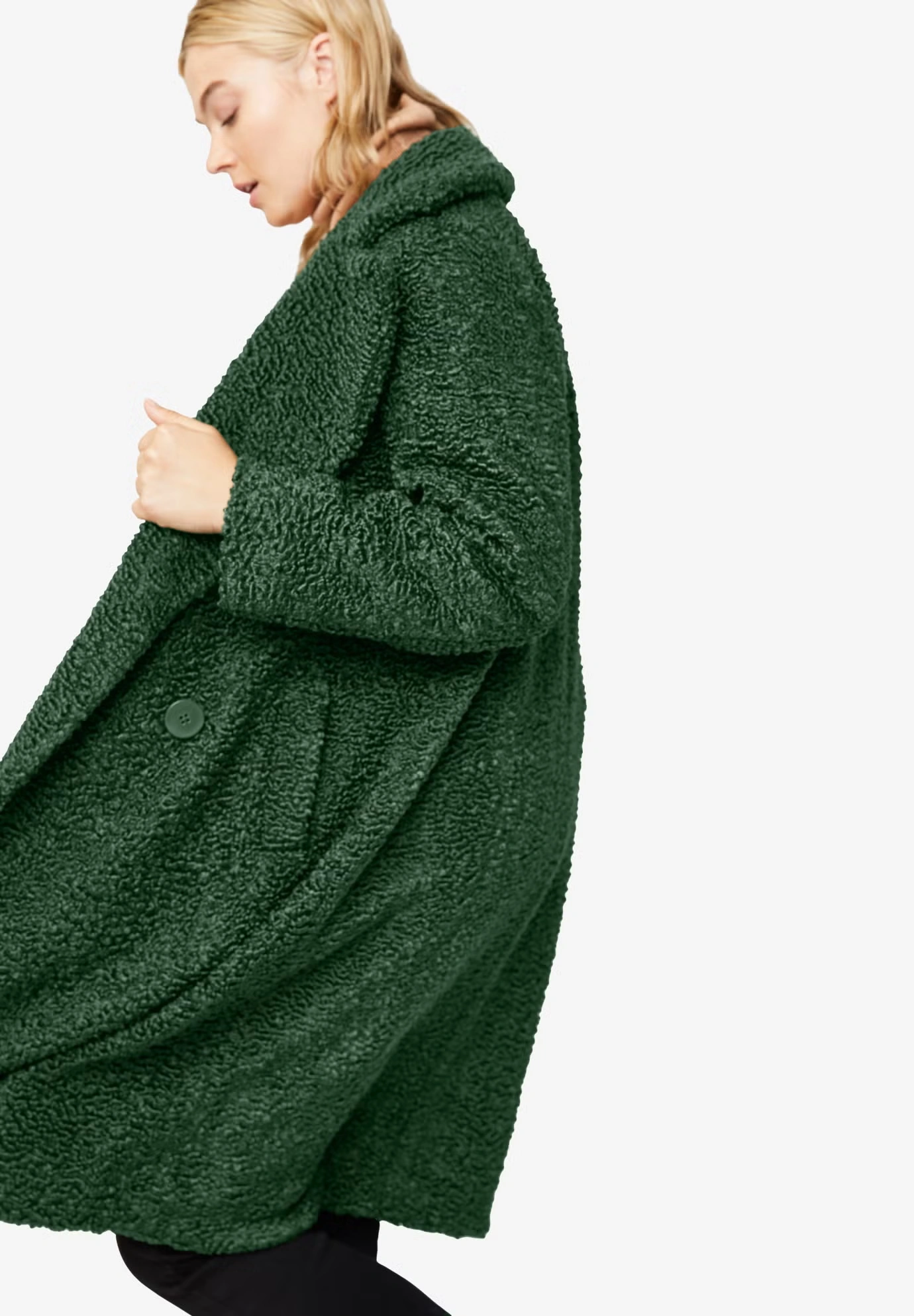 Double-Breasted Teddy Coat