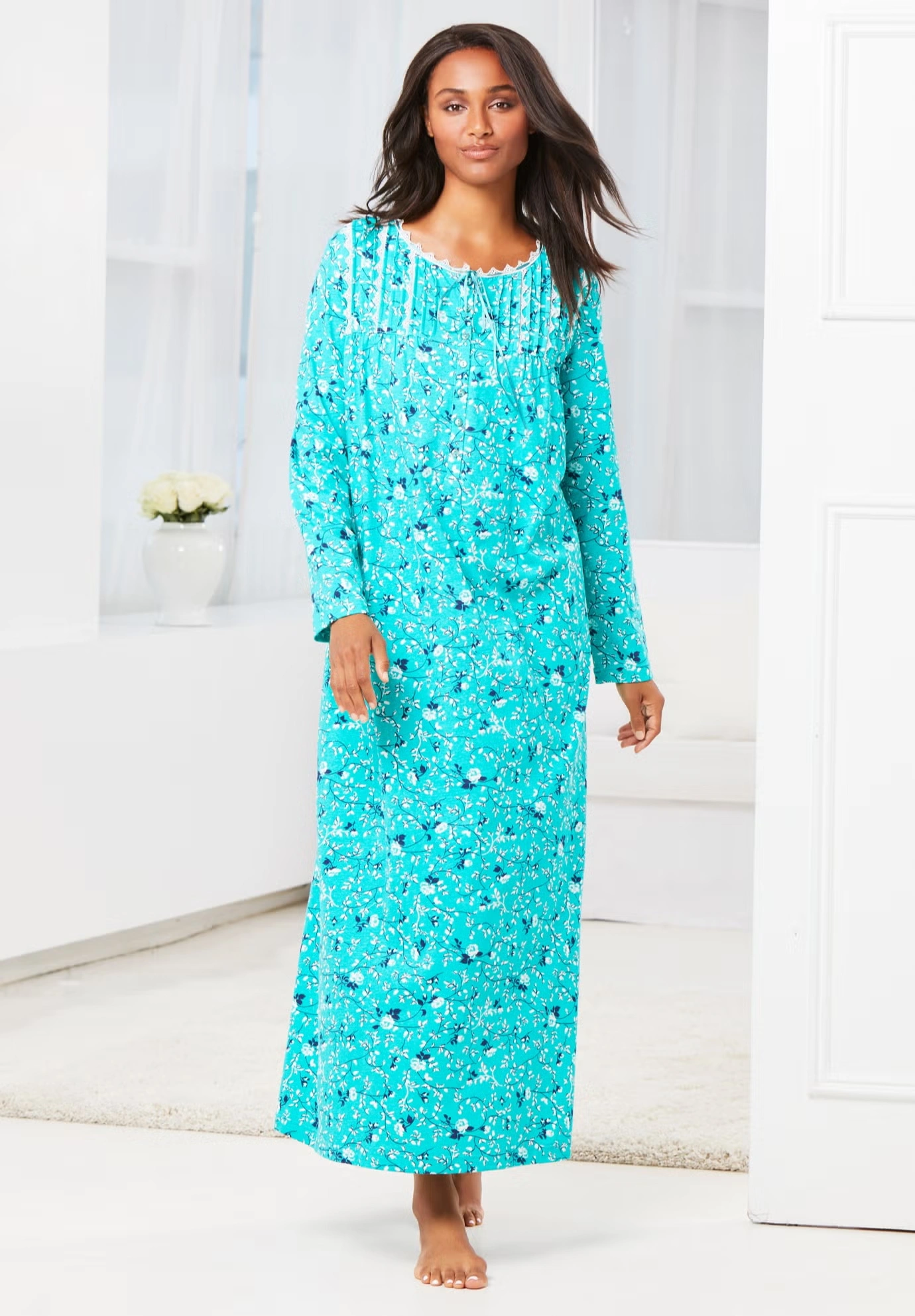 Floral Knit Gown 6 Floral Knit Gown