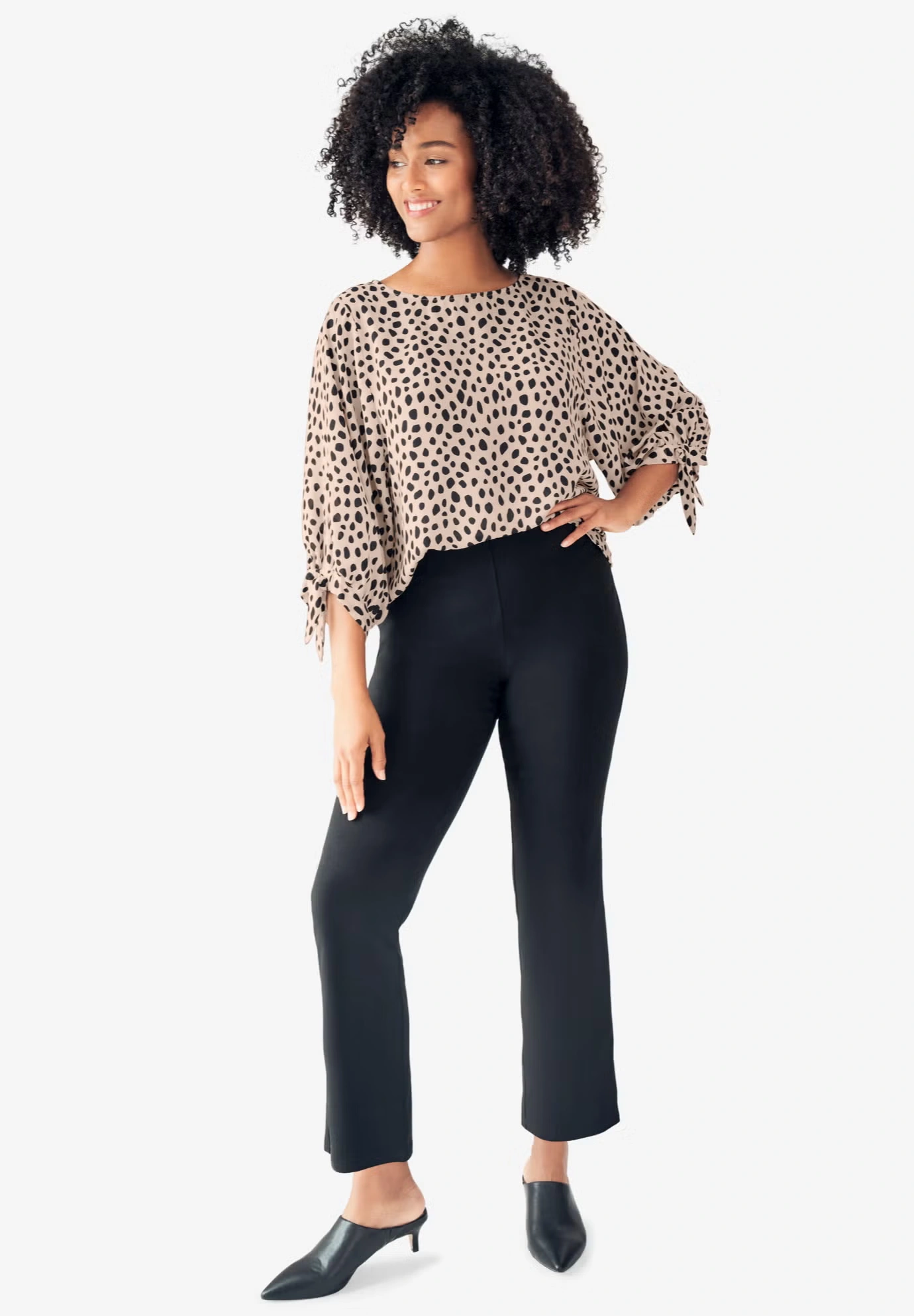 3/4 Tie-Sleeve Blouse 4 3/4 Tie-Sleeve Blouse