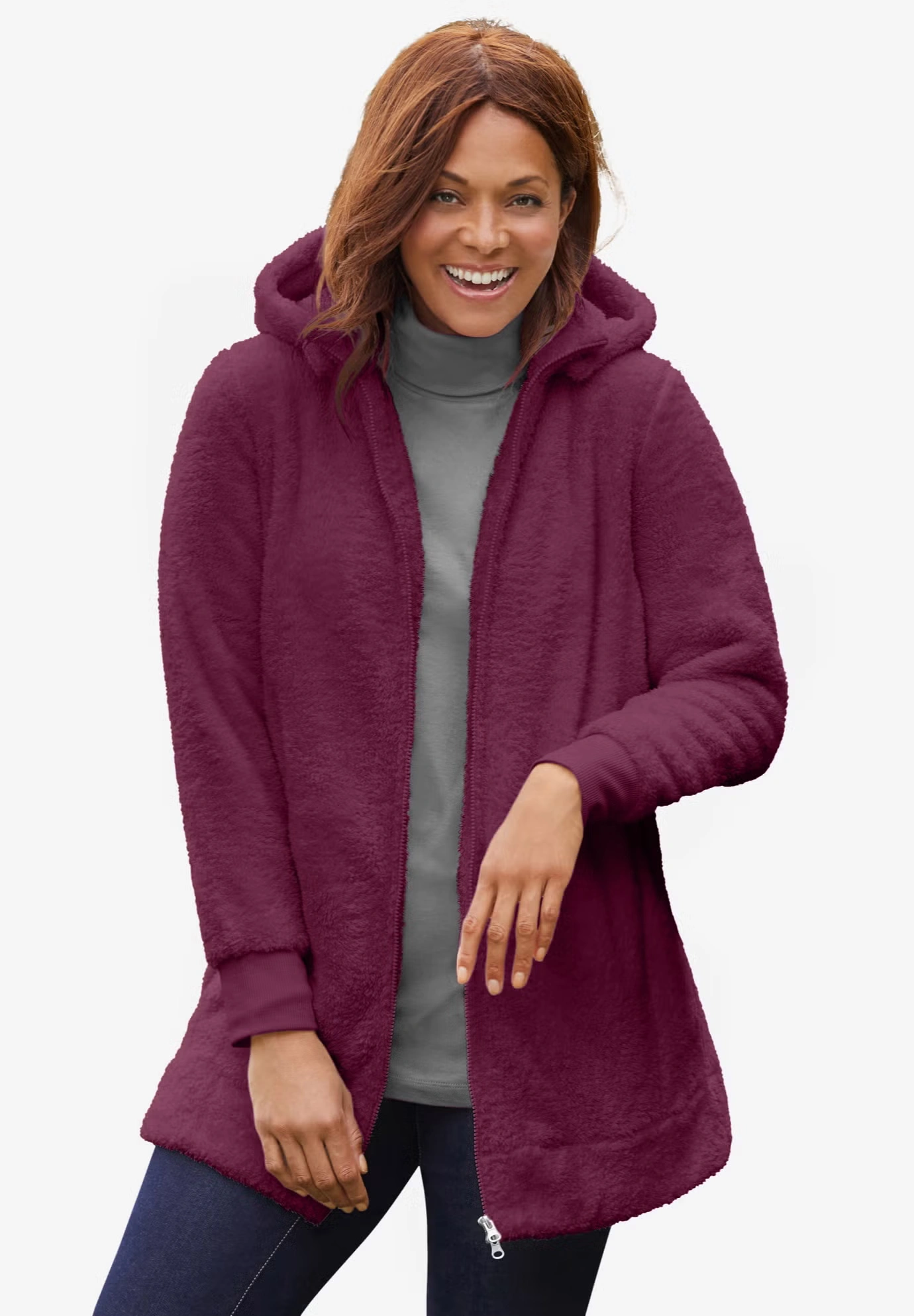 Fluffy Fleece Hoodie Jacket
