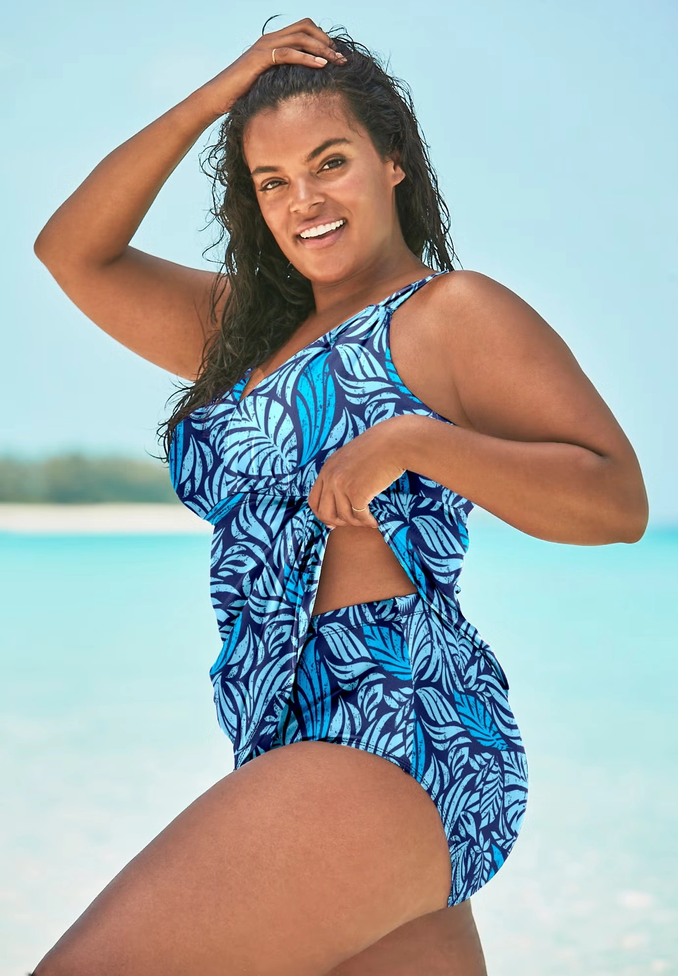 Loop Strap Two-Piece Swim Dress 3 Loop Strap Two-Piece Swim Dress