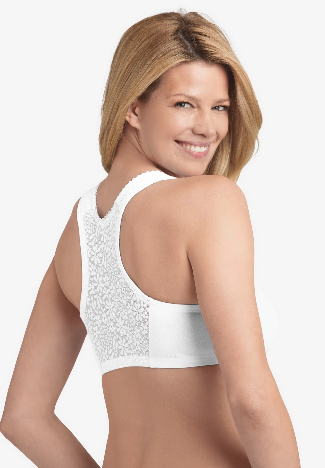 Glamorise® Front-Close Lace Back Bra