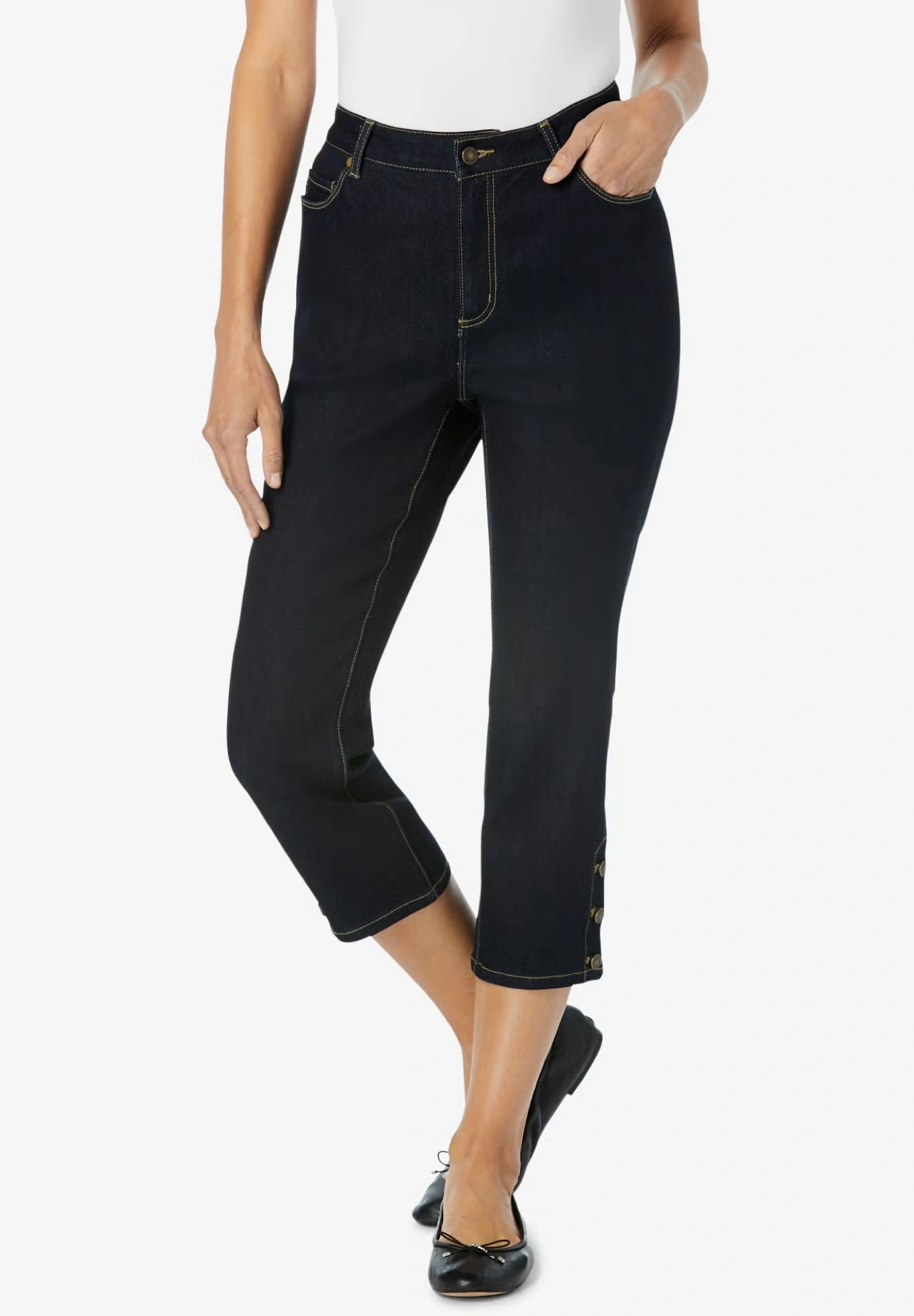 Comfort Stretch Denim Capri