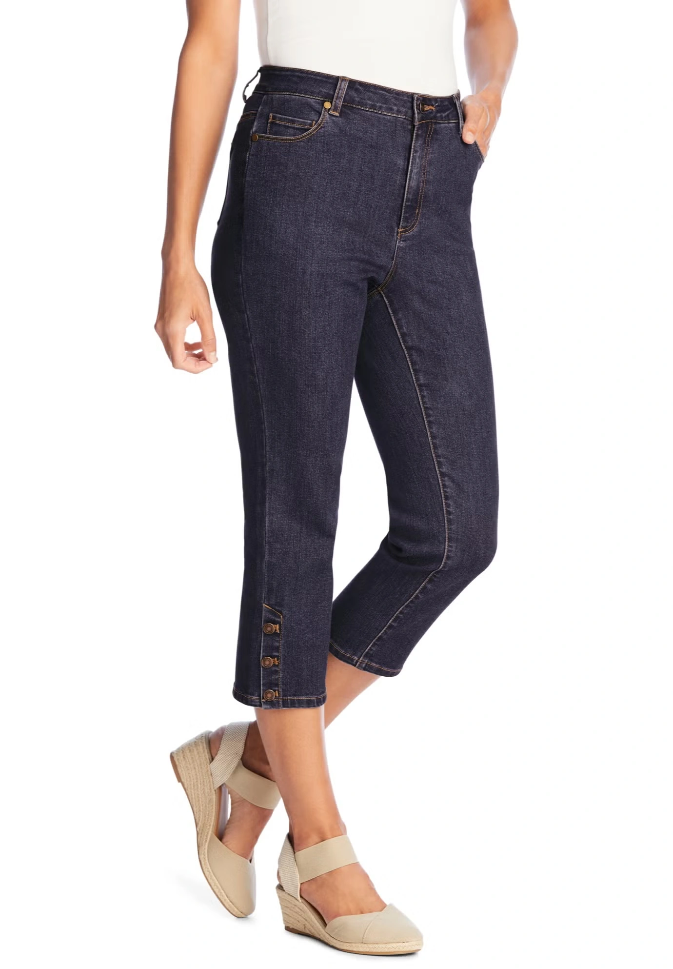 Comfort Stretch Denim Capri