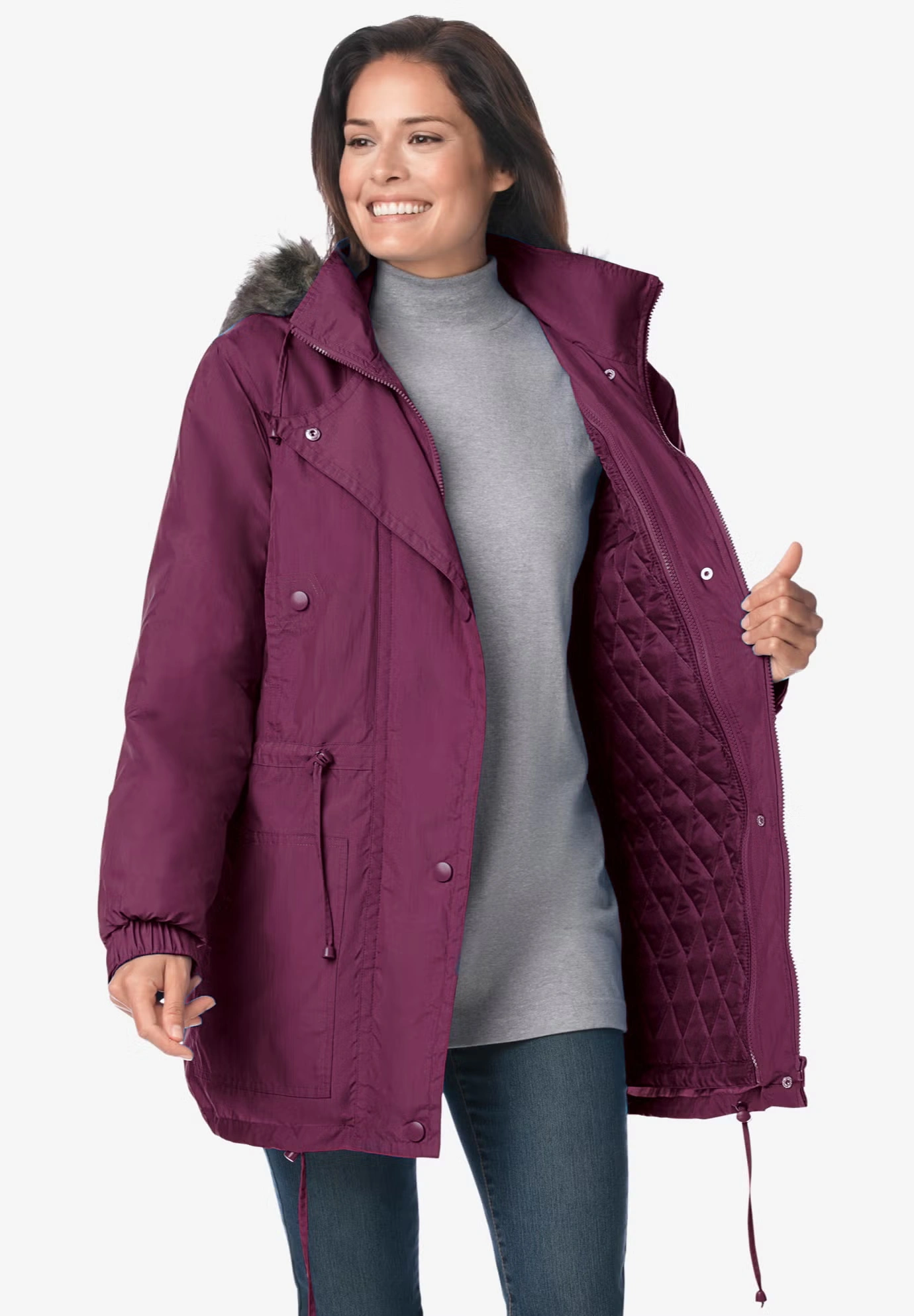 Quilt-Lined Taslon® Anorak 3 Quilt-Lined Taslon® Anorak