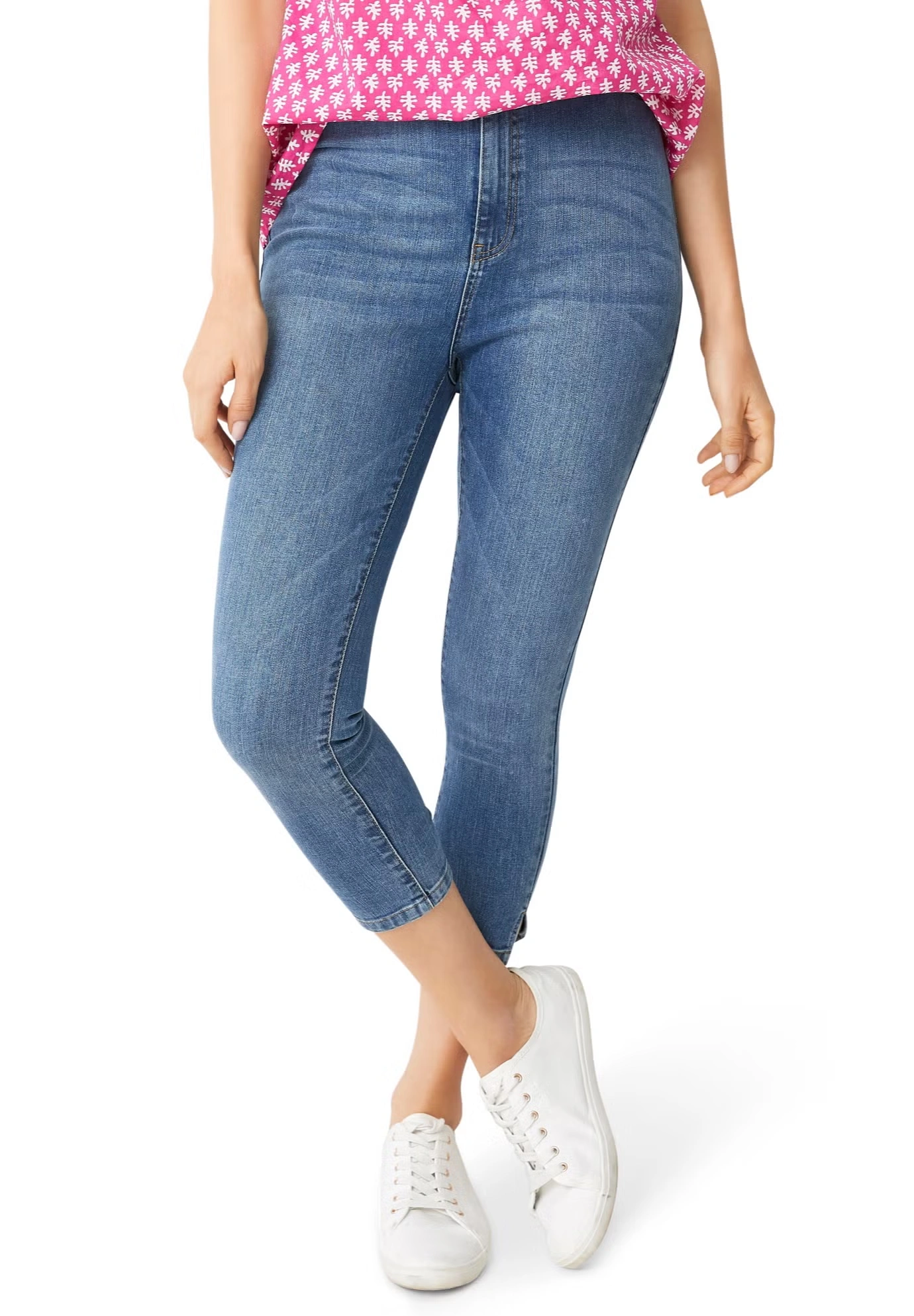 Slim 5-Pocket Denim Capri