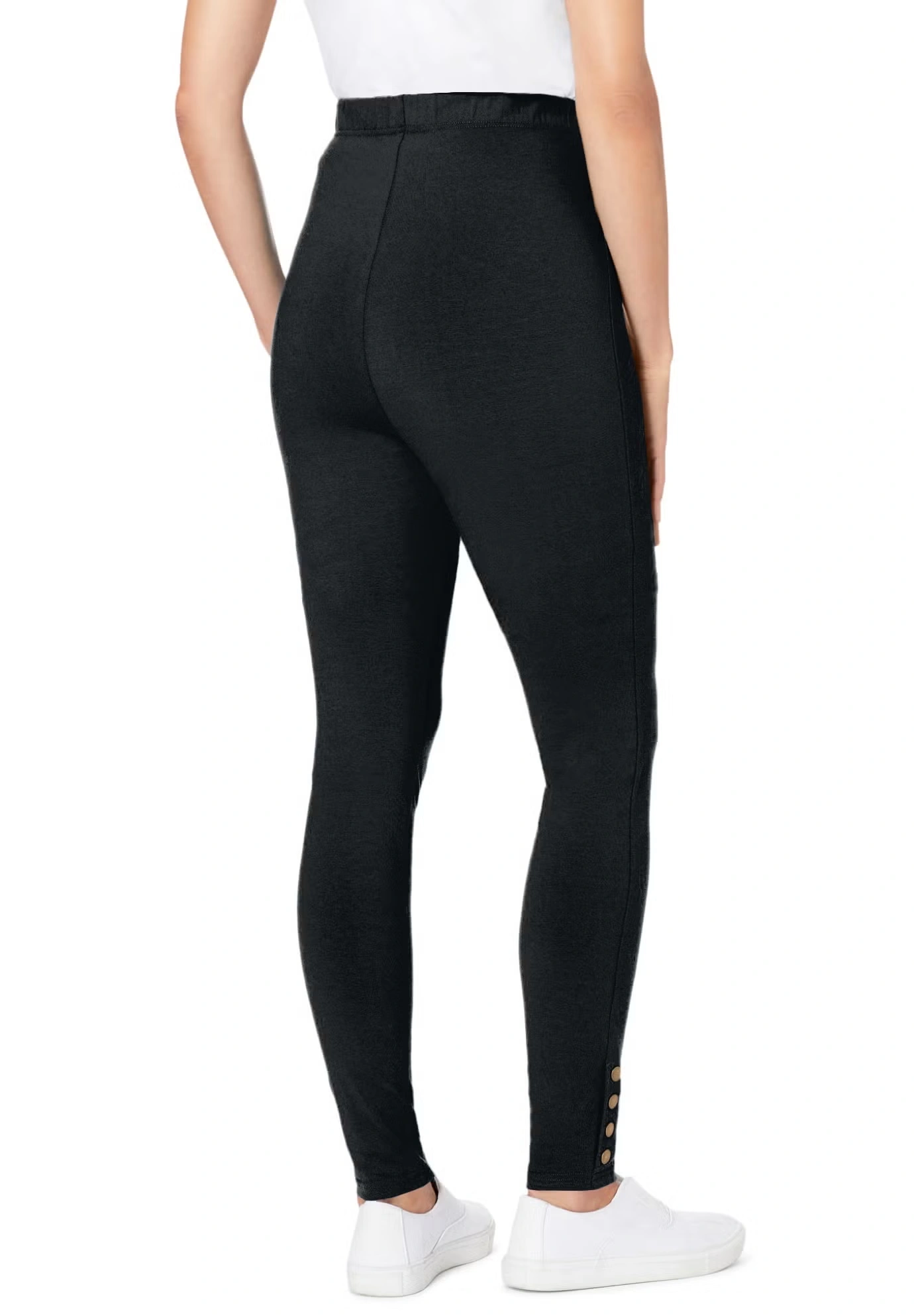Stretch Cotton Snap-Trim Legging 3 Stretch Cotton Snap-Trim Legging