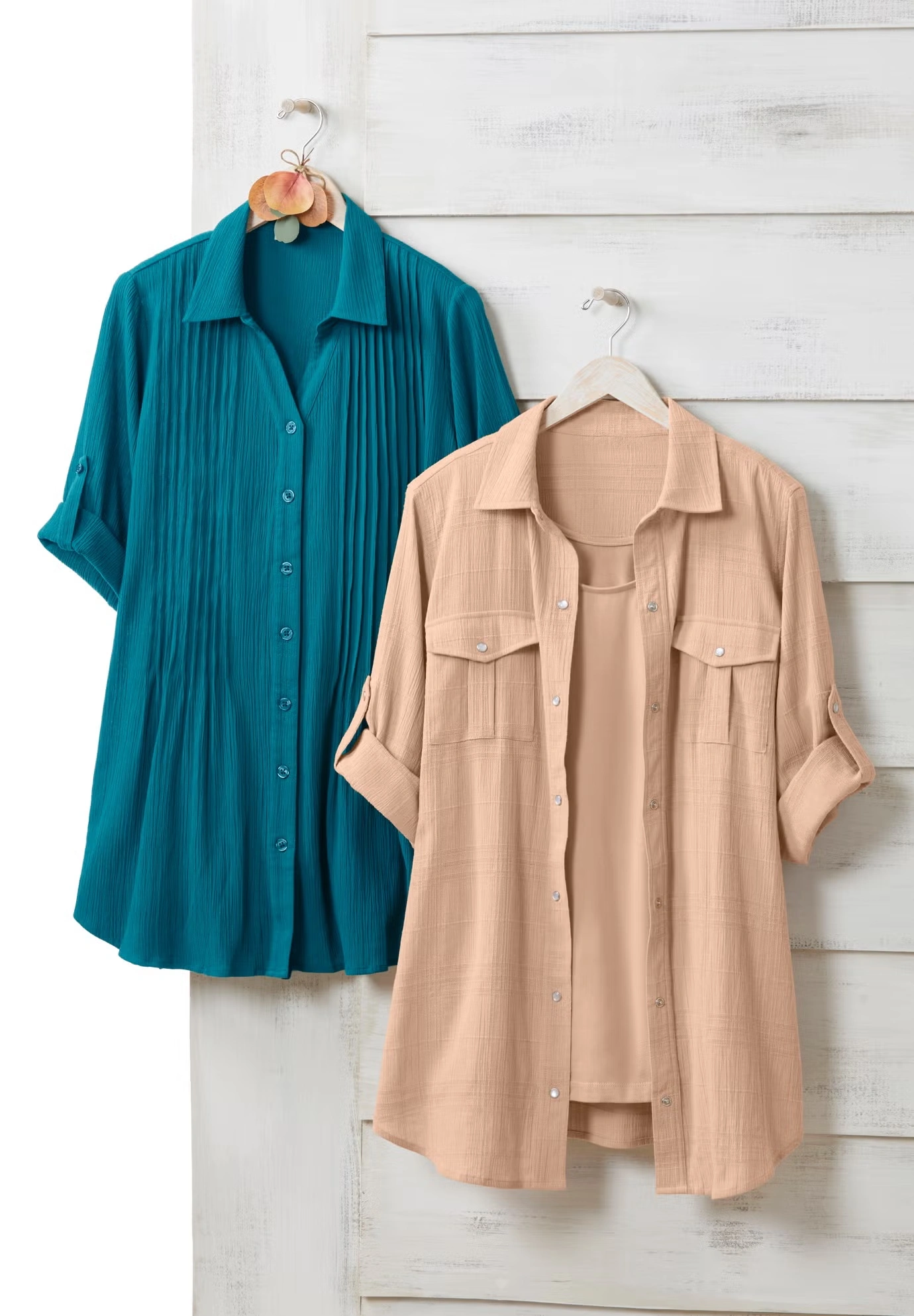 Pintucked Button Down Gauze Shirt 4 Pintucked Button Down Gauze Shirt