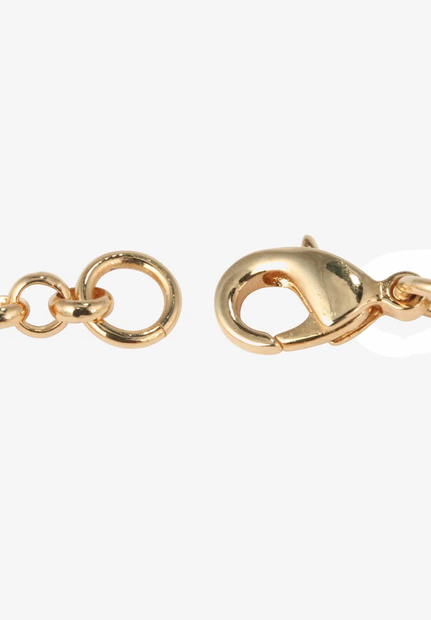 Goldtone Cubic Zirconia Charm Bracelet, 7.5" with .5" extender