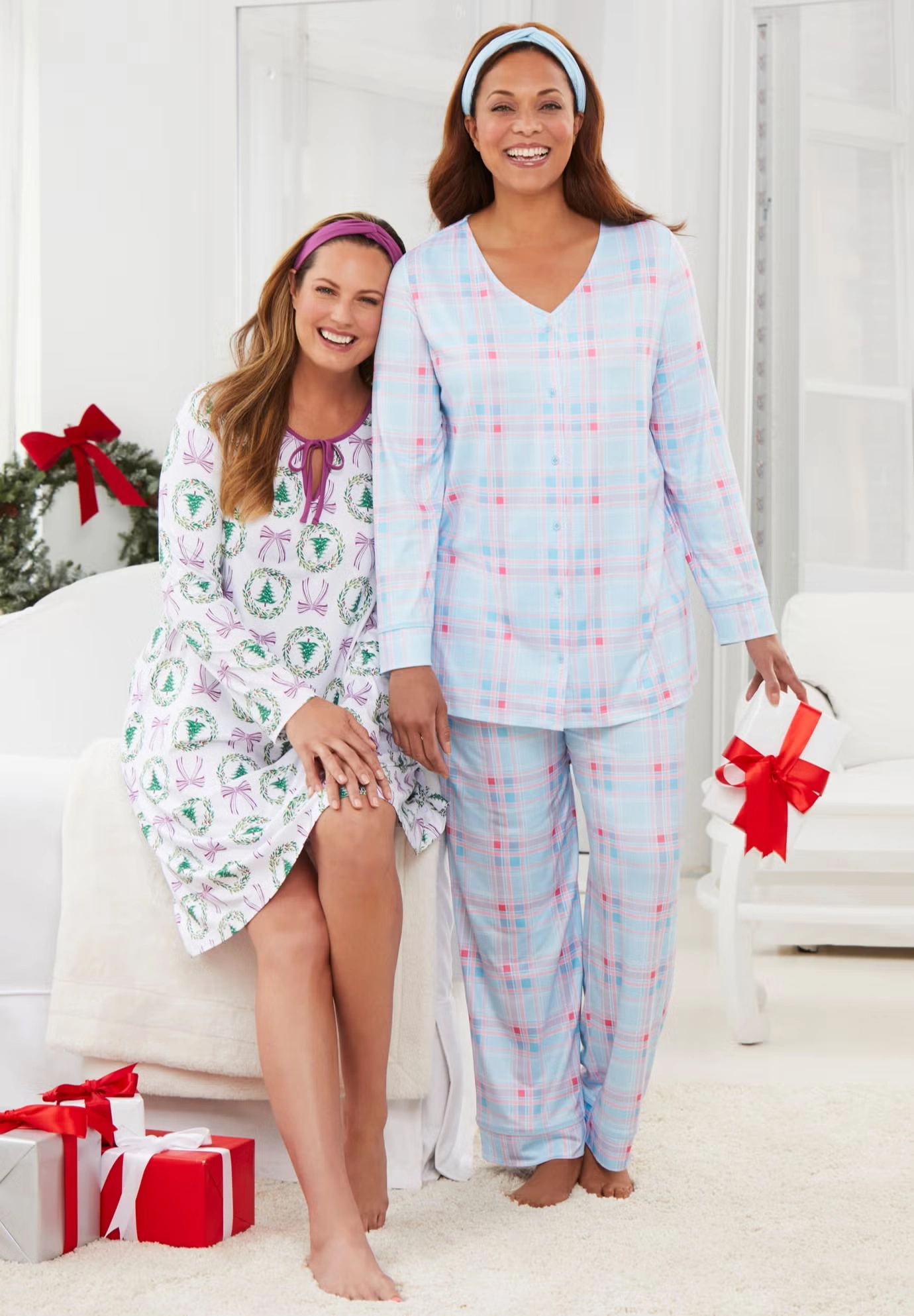 Dreams & Co.® V-Neck Pajama & Headband Set 4 Dreams & Co.® V-Neck Pajama & Headband Set