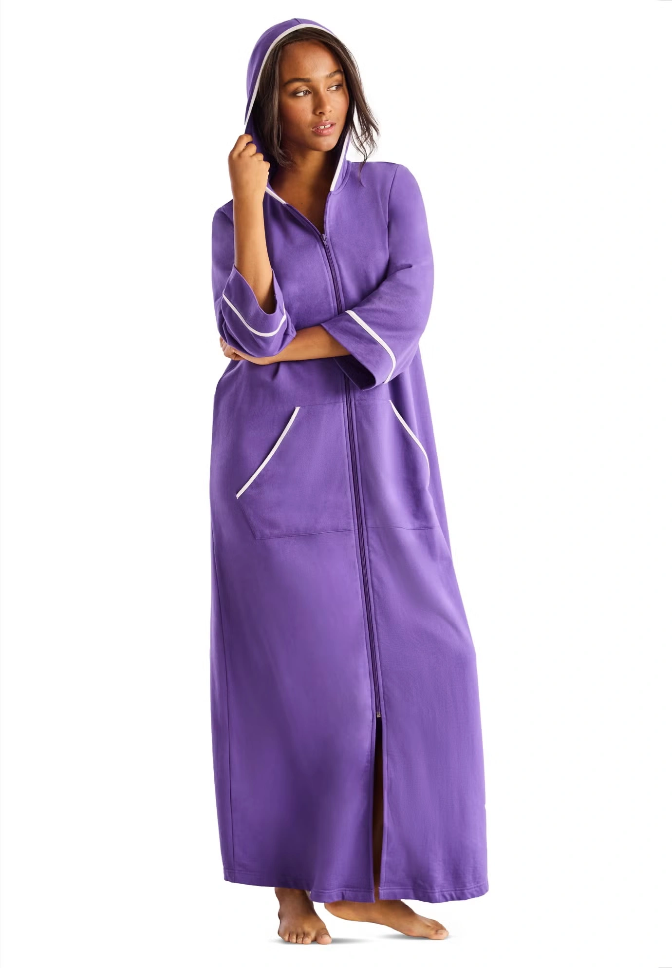Long French Terry Robe 8 Long French Terry Robe