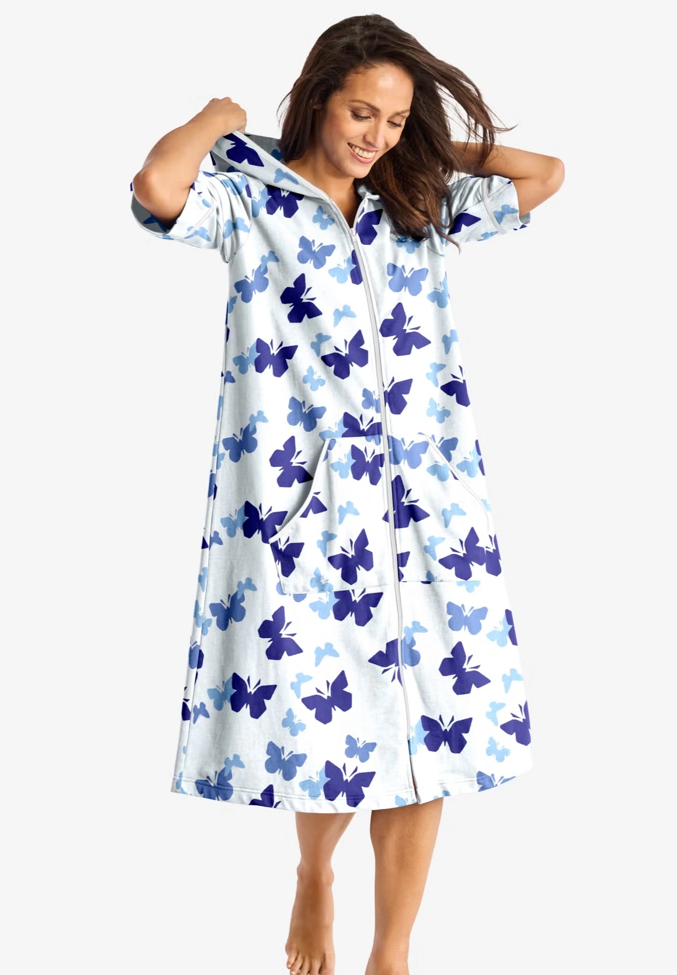 Short French Terry Robe