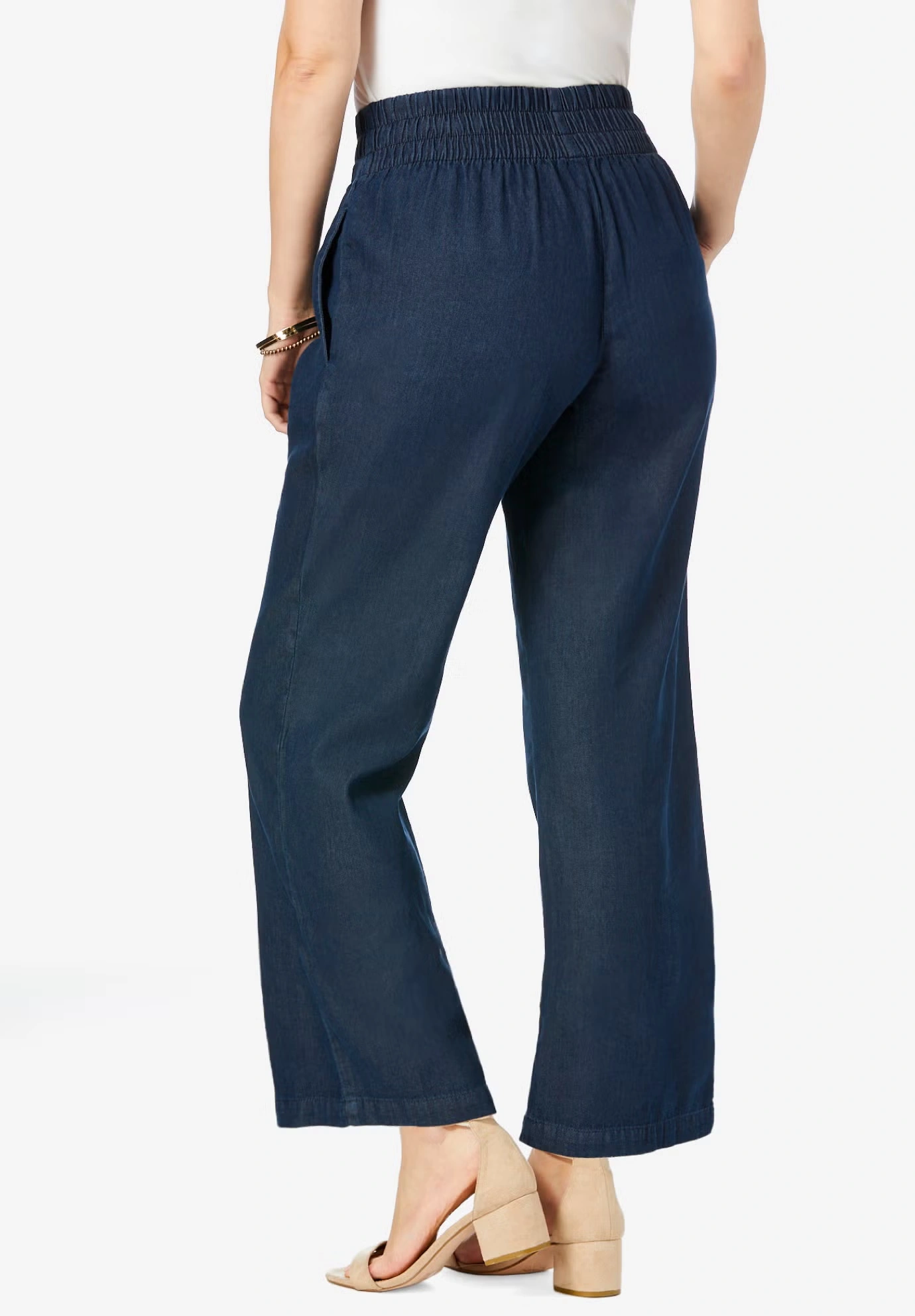 Chambray Wide Leg Pant