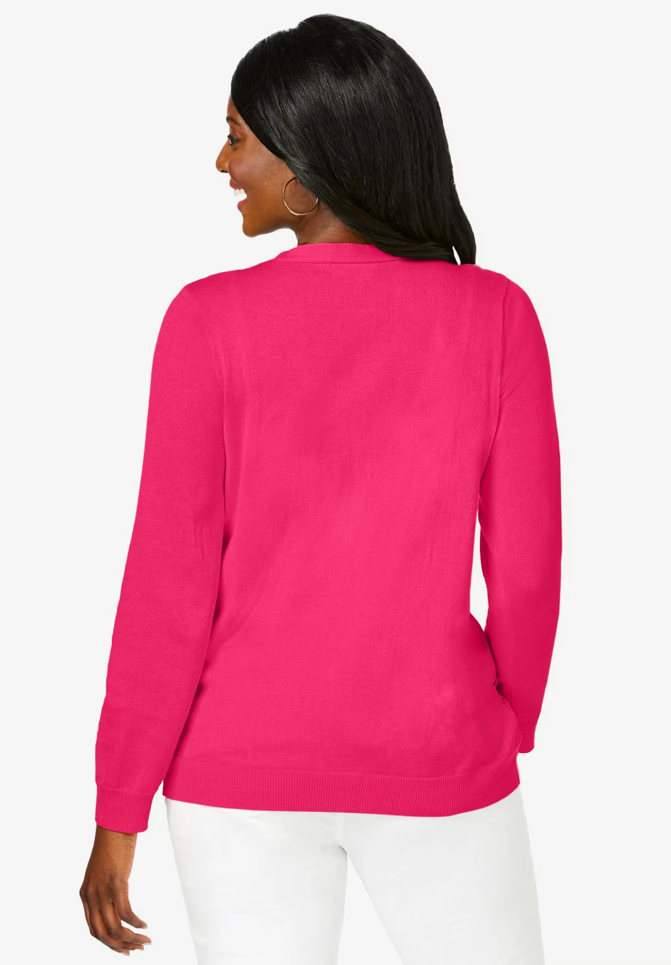 Crochet Button-front Cardigan