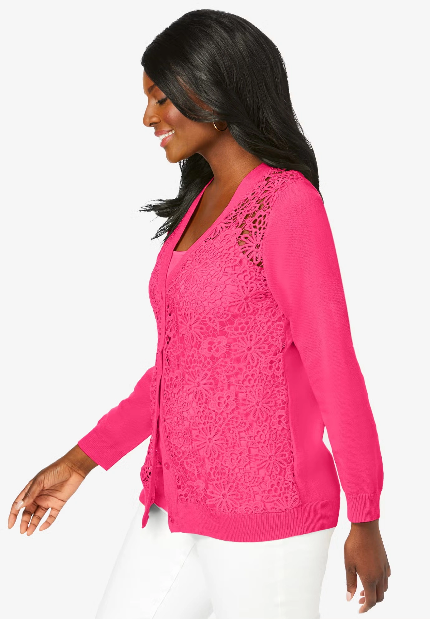 Crochet Button-front Cardigan 3 Crochet Button-front Cardigan