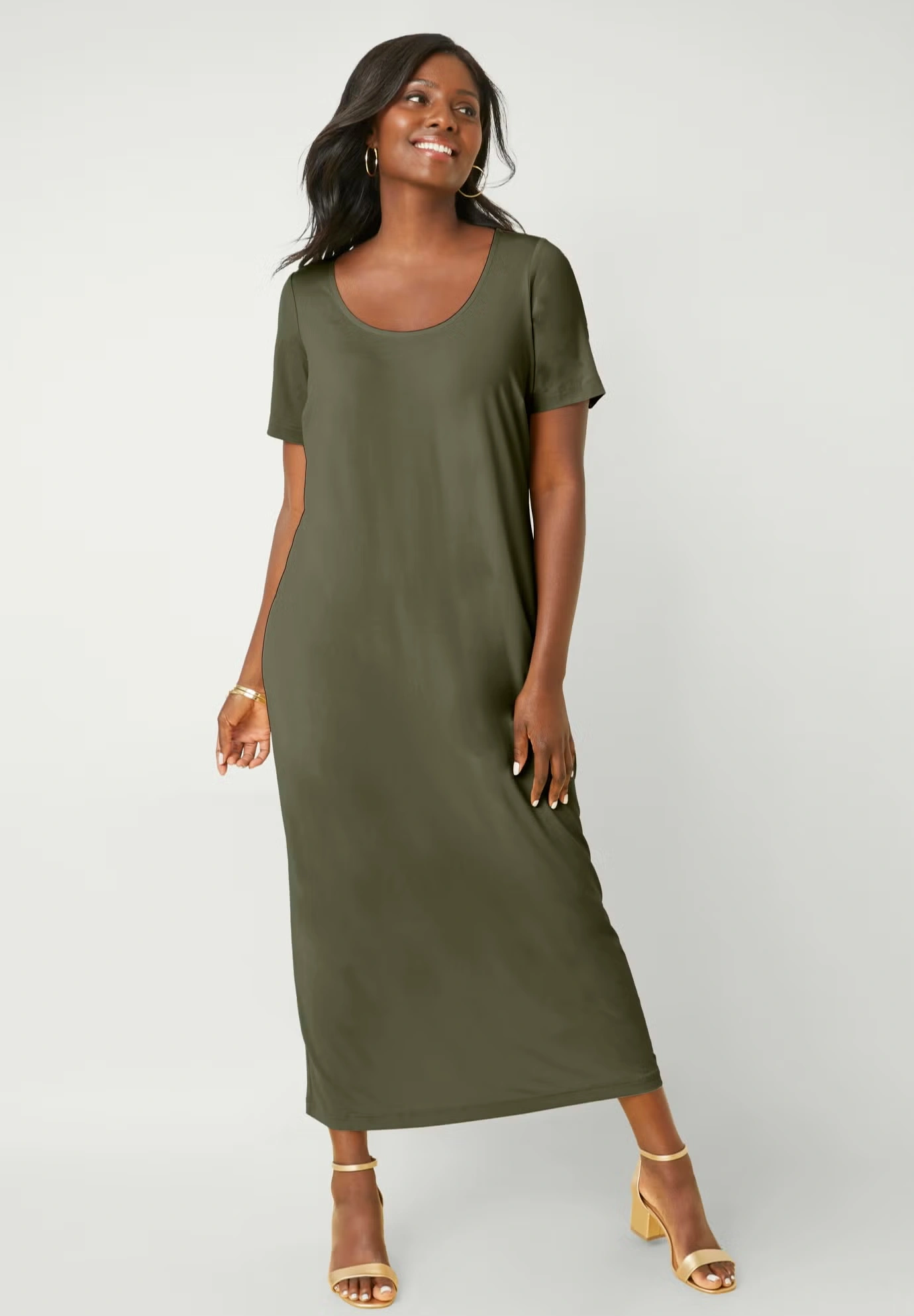 2-Piece Stretch Knit Duster Set