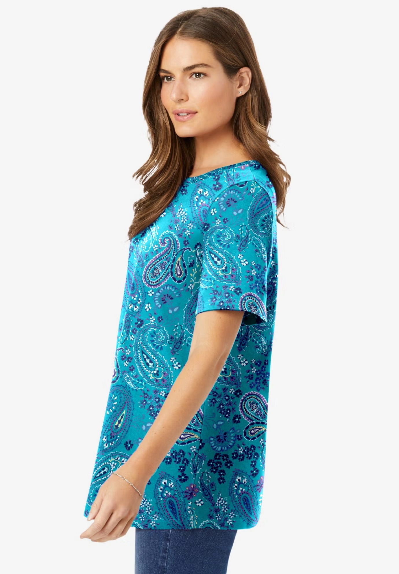 Perfect Printed Short-Sleeve Crewneck Tee 3 Perfect Printed Short-Sleeve Crewneck Tee