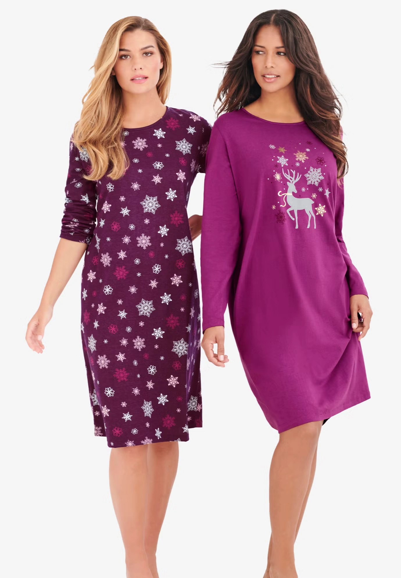 2-Pack Long-Sleeve Sleepshirt